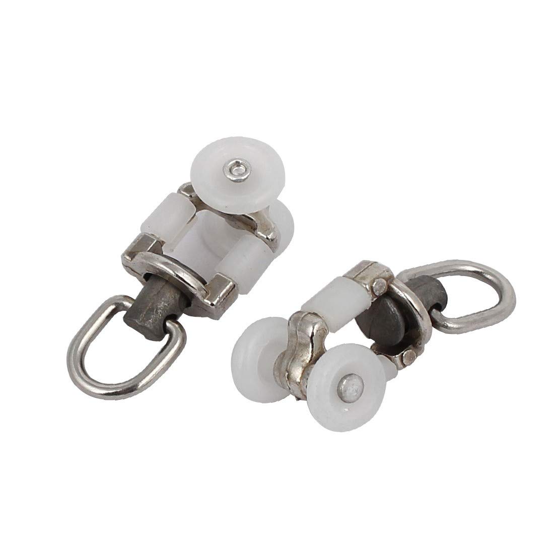 12.5mm Twin Wheel Swivel Curtain Track Rollers - 40pcs Smooth Gliding Ring Gliders for Durable and Reliable Curtain Rails - Perfect for Home, Office, and Hotel Window Treatments