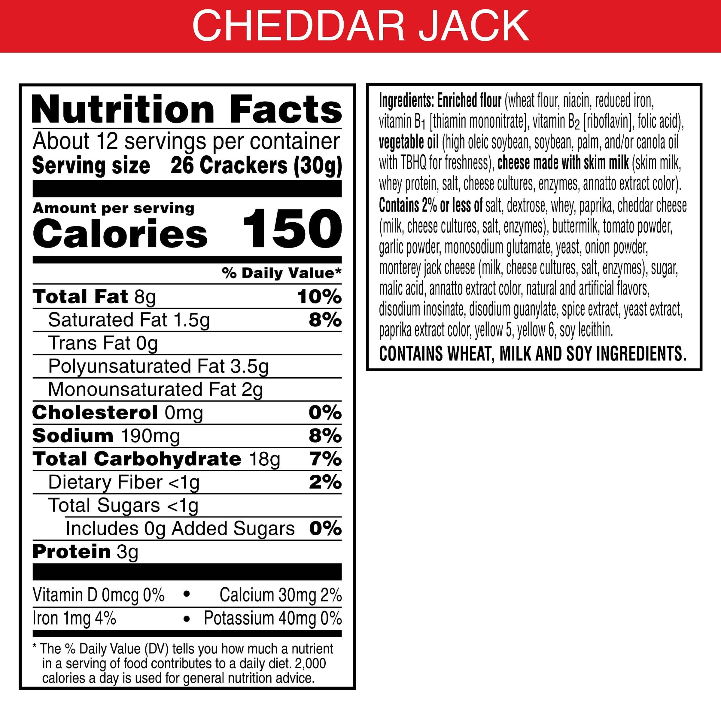 Cheez-It Extra Toasty Cheddar Jack Baked Cheese Crackers - 12.4oz Box | Crunchy Snack for Kids, Lunchboxes & Parties | Perfect for School, Road Trips & Movie Nights