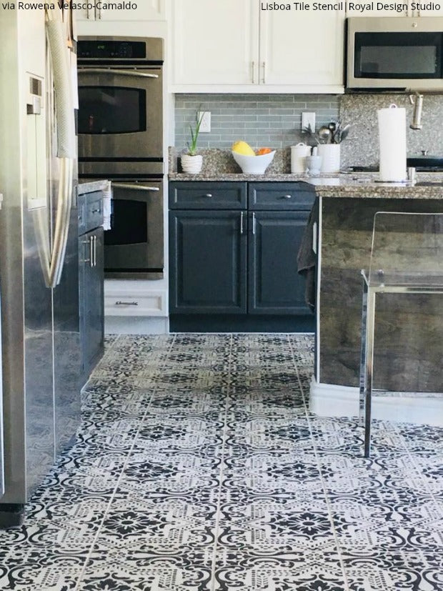 Lisboa Tile Stencil - Reusable DIY Ceramic Stencils for Home Decor, Wall Art & Craft Projects | Perfect for Bathroom, Kitchen Backsplash & Floor Tile Designs
