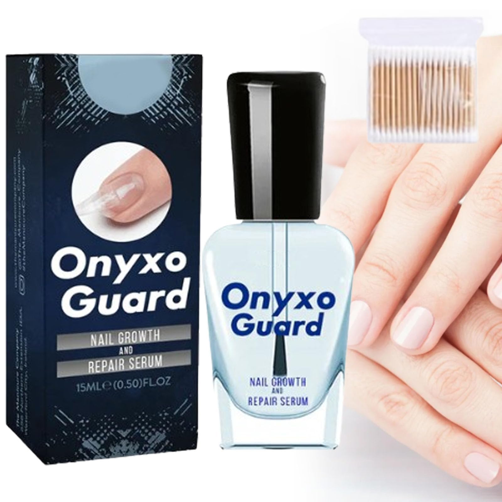 Onyxoguard Nail Growth & Repair Serum - Best Strengthener for Thin & Brittle Nails - Natural Nail Care Treatment to Revitalize & Promote Healthy Growth (1pc) - Perfect for Salon Use & At-Home Nail Care Routine