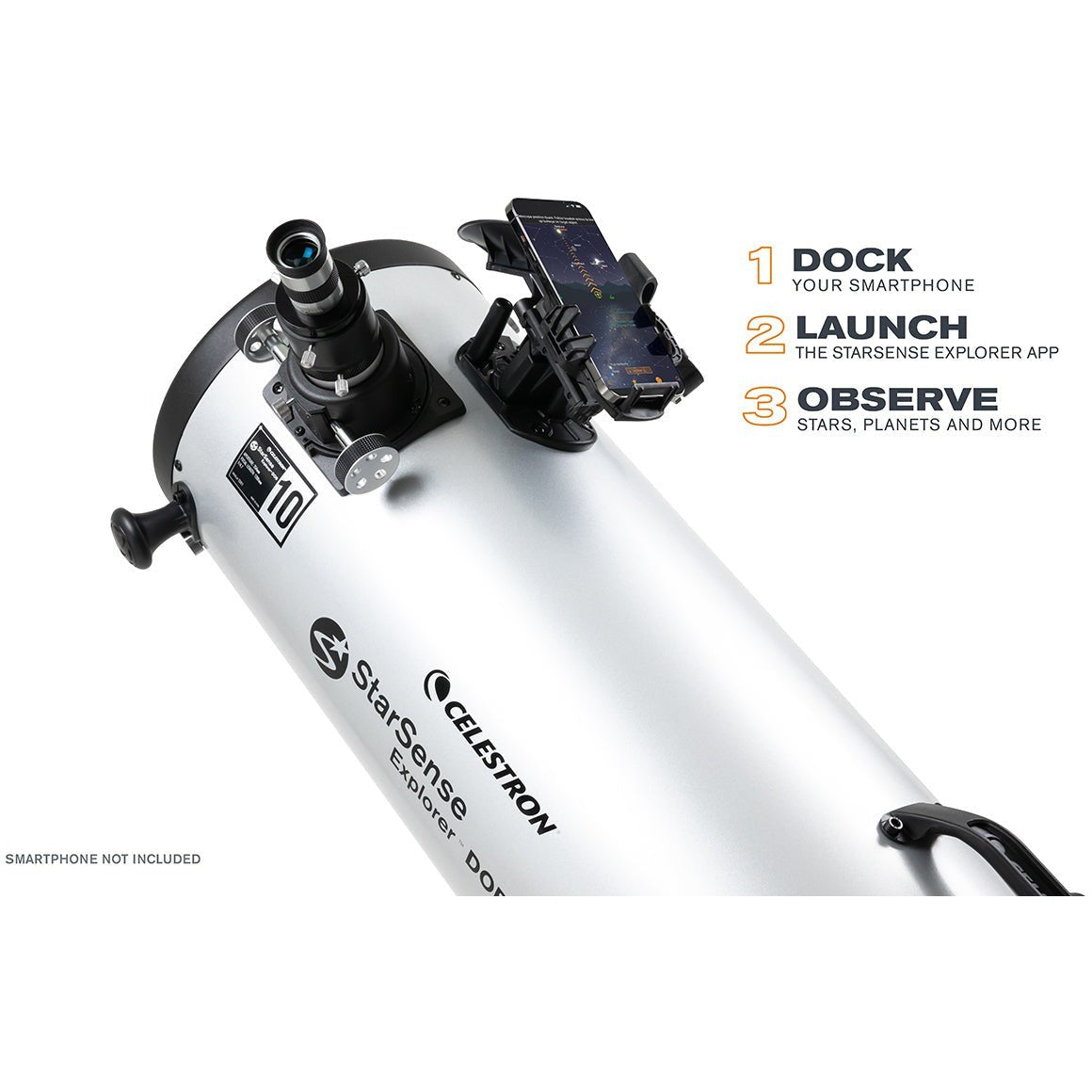 StarSense Explorer 10 Smartphone App Enabled Dobsonian Telescope for Astronomy Beginners - Stargazing, Moon Observation & Celestial Viewing
