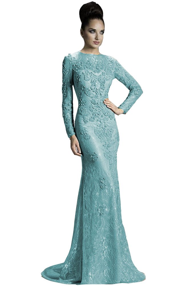 Elegant Women's Long Sleeve Mermaid Evening Dress for Prom, Party & Formal Events - Perfect for Weddings, Galas & Special Occasions