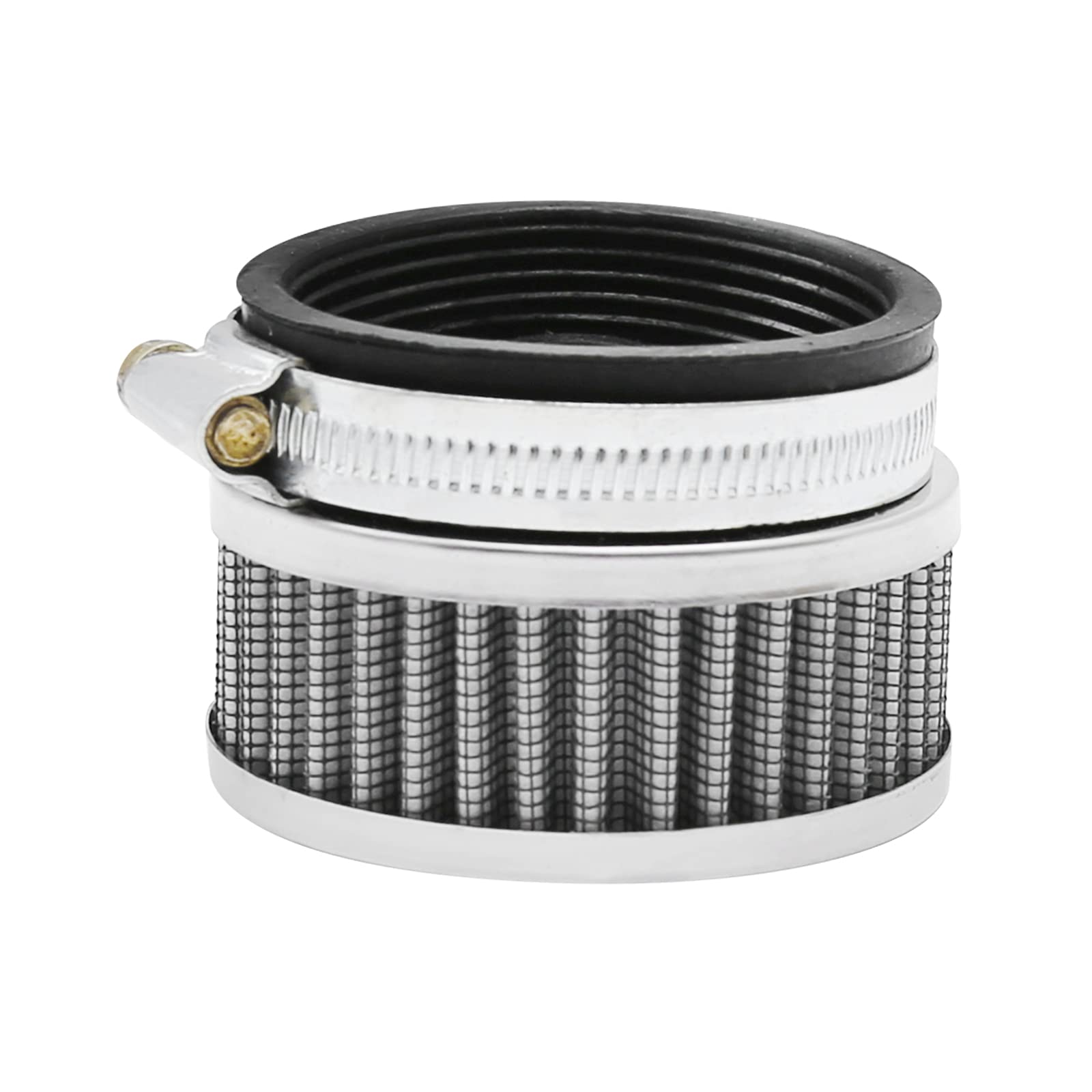 48mm-52mm Universal Stainless Steel Air Intake Filter with Clamp - Compatible with Motorcycle & Scooter (1 Pack) - High Performance Replacement Air Filter for Better Engine Protection & Fuel Efficiency