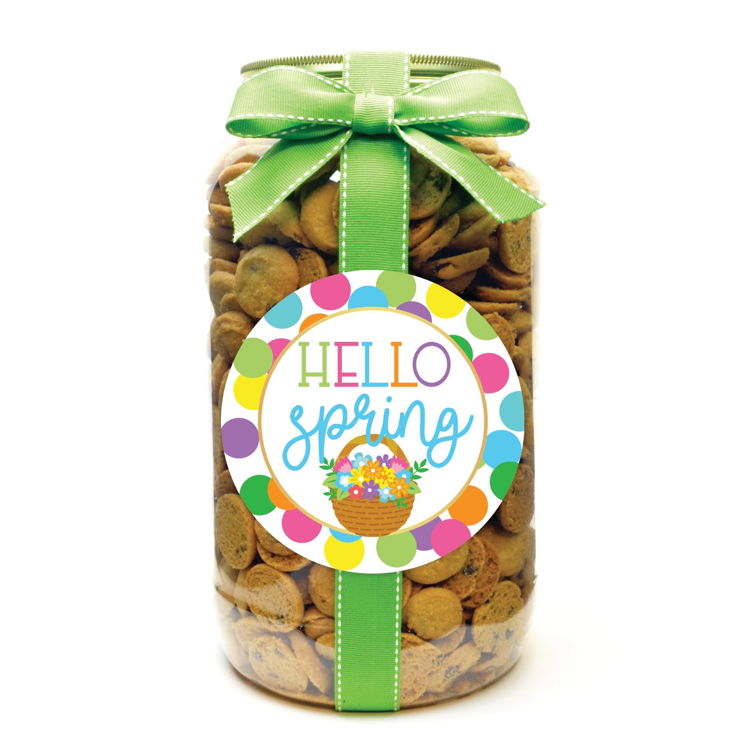 Nam's Bits Chocolate Chip Cookies - 1 Gallon Spring Jar - Homemade Style Baked Goods - Perfect for Gifts, Parties & Snacking