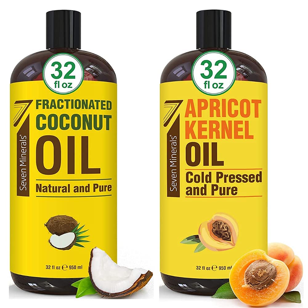 Pure Fractionated Coconut & Apricot Kernel Oil for Skin & Hair Care