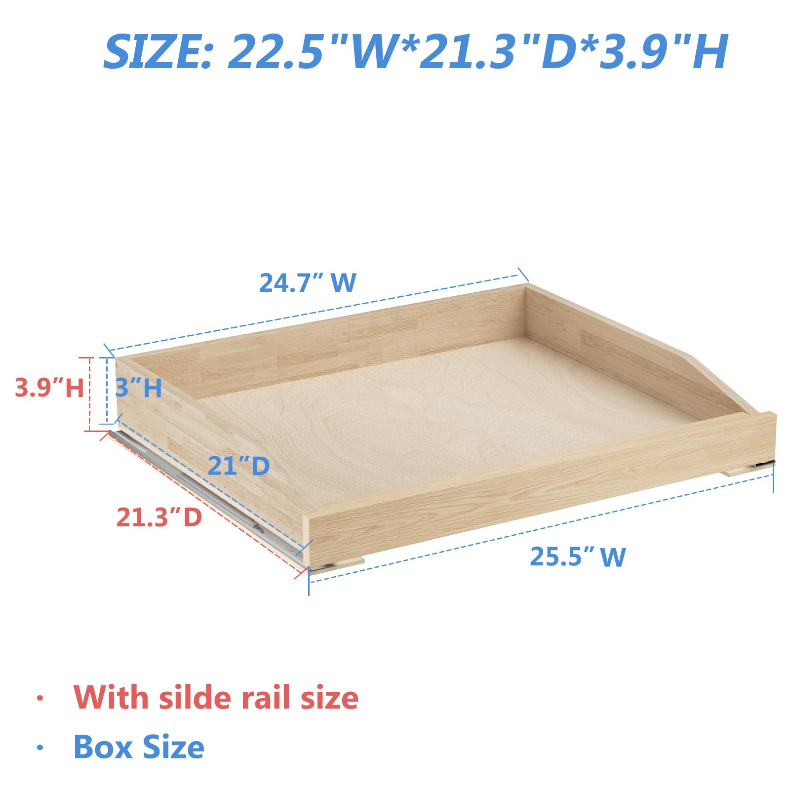 ROOMTEC Soft Close Pull Out Cabinet Organizer 25.5