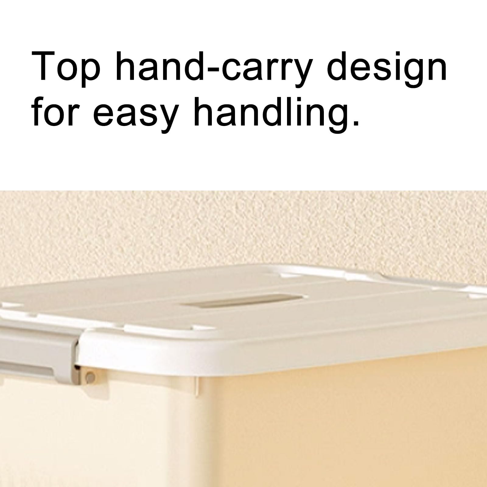 Stackable Plastic Storage Bins with Handles & Lids - Lightweight Multifunctional Organizer for Home, Office, Closet & Garage Storage Solutions