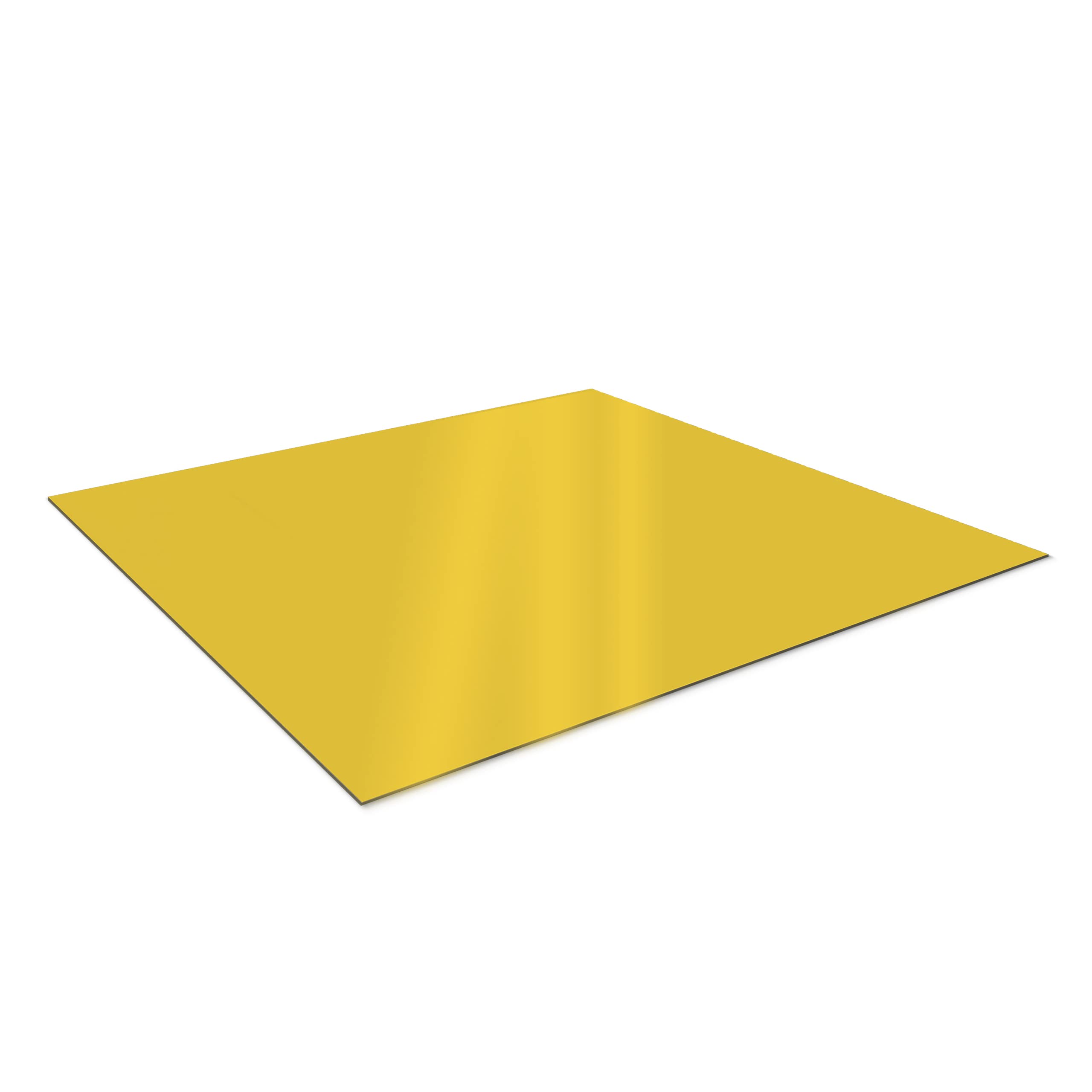 24x24 Inch Gold Acrylic Mirror Sheet - Shatterproof Plexiglass with 1