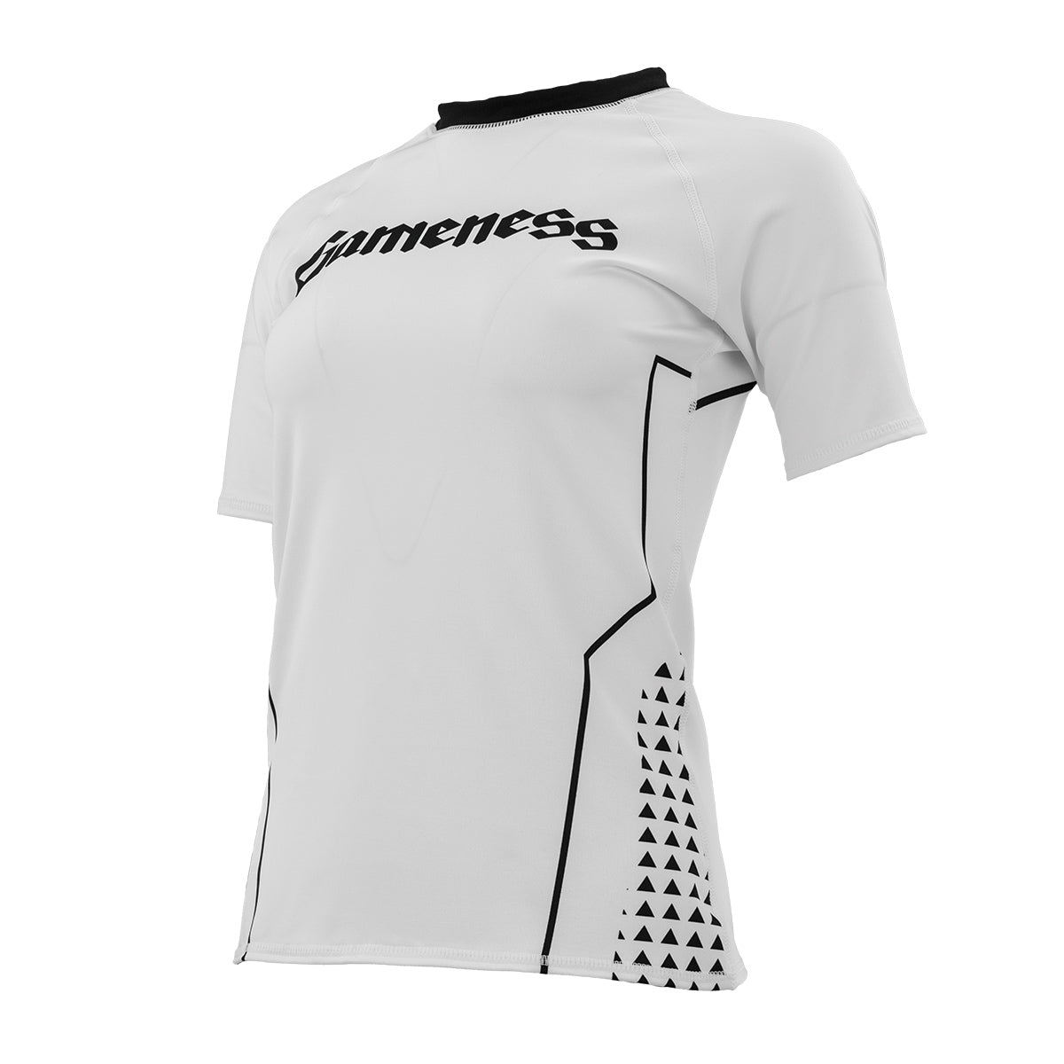 Gameness Women's Short Sleeve Pro Ranked Rash Guard - BJJ MMA Training Top for Grappling, No-Gi & Competition - Moisture Wicking & UV Protection