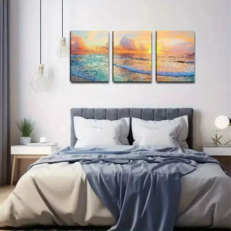 3-Piece Autumn & Mountain Wall Art Set - Framed Canvas Prints 50x70cm - High Quality Australian Made - Ready to Hang - Perfect for Living Room, Bedroom & Office Decor