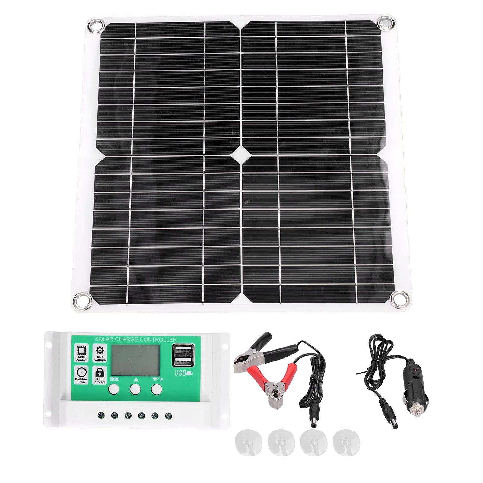 40W Solar Panel Kit with High Efficiency Charge Controller - Portable Solar Power Supply for Camping, Hiking, RV, Boat & Off-Grid Use