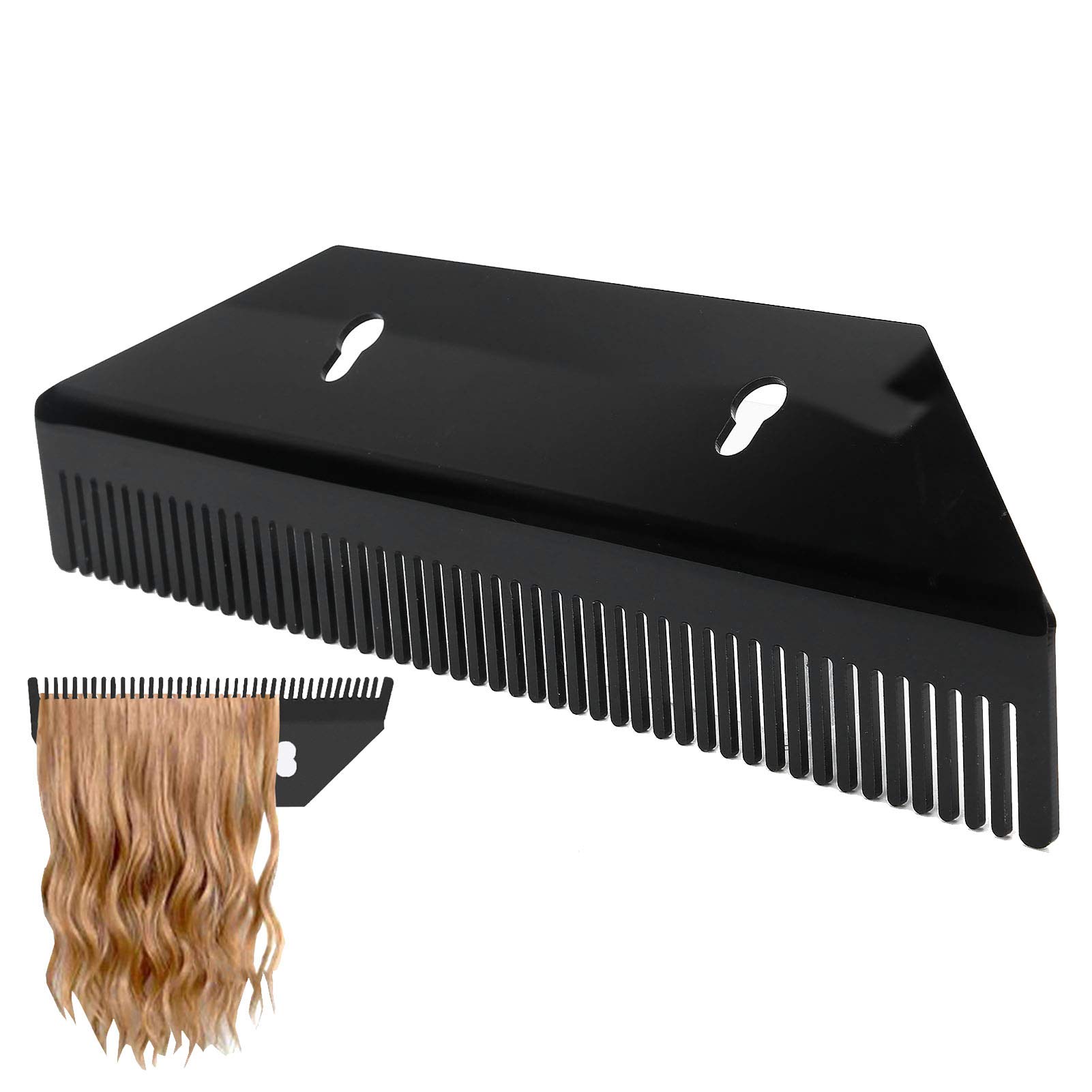 Premium Acrylic Hair Extension Holder - Black Wig Organizer for Salon & Home Use (2-Pack) - Lightweight Display Stand for Hair Strands & Wigs - Perfect for Stylists & DIY Beauty Enthusiasts