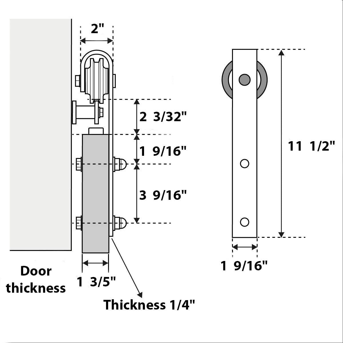 Lucia 22 Matte Black Frosted Glass Double Barn Door 60