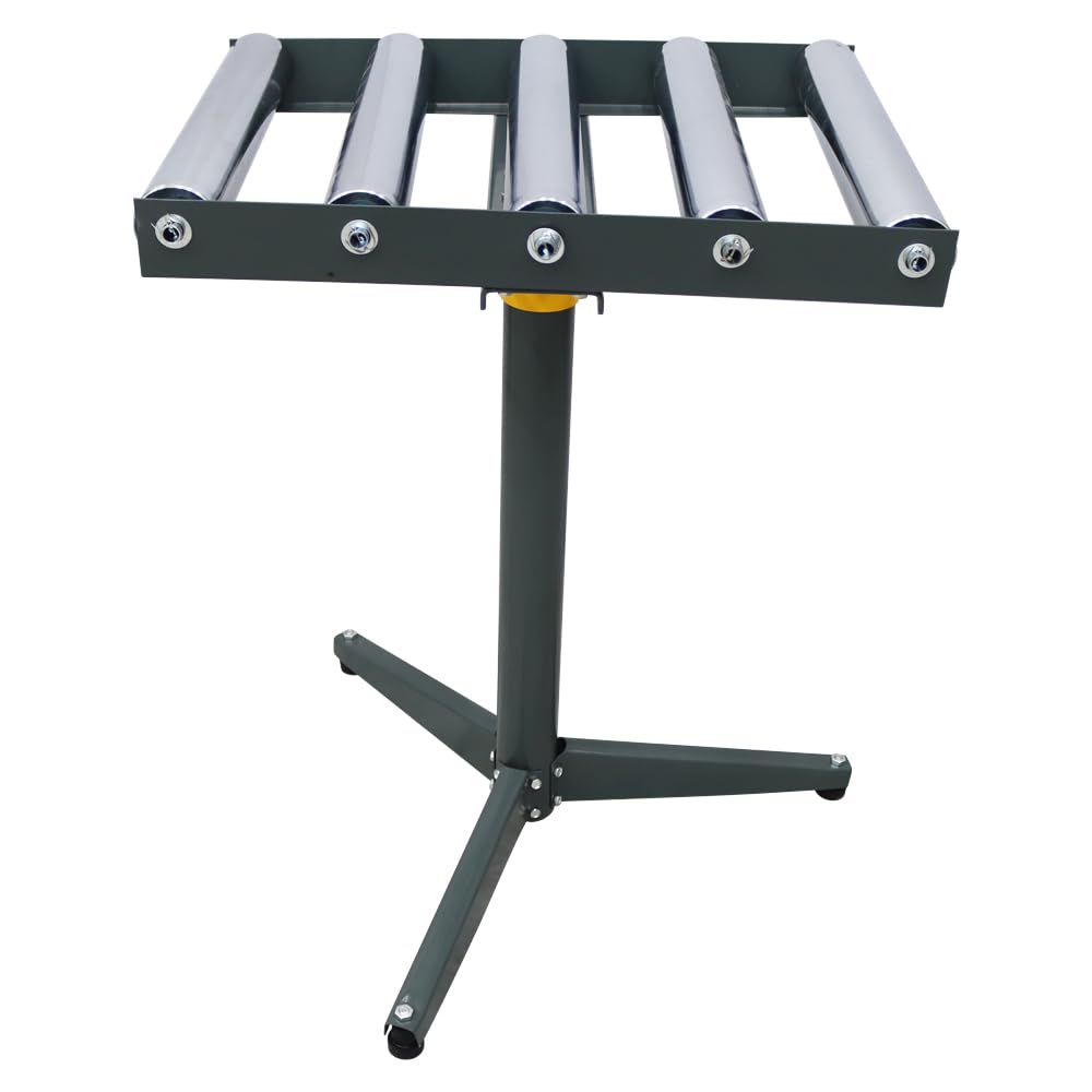 5 Rolls Adjustable Height Conveyor Roller Stand - Heavy Duty 250 Lbs Capacity - Perfect for Warehouse, Packaging, and Assembly Line Workstations