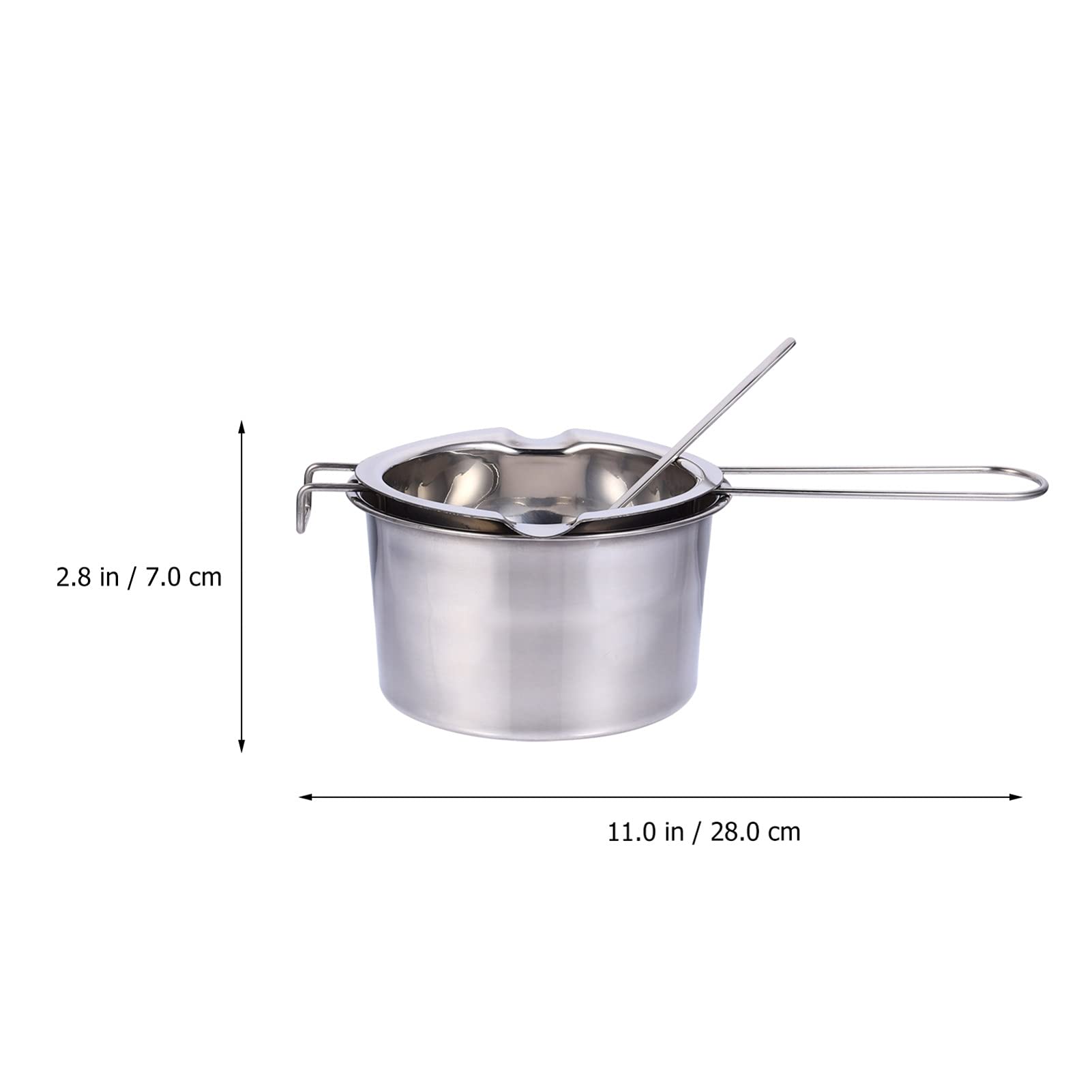 Hemoton 1 Set Lightweight Camping Cookware - Portable Stainless Steel Pot, Milk Pan & Cooking Tools for Hiking, Backpacking, Picnic & Outdoor Adventures - Perfect for Campfire Cooking, RV Trips & Emergency Preparedness