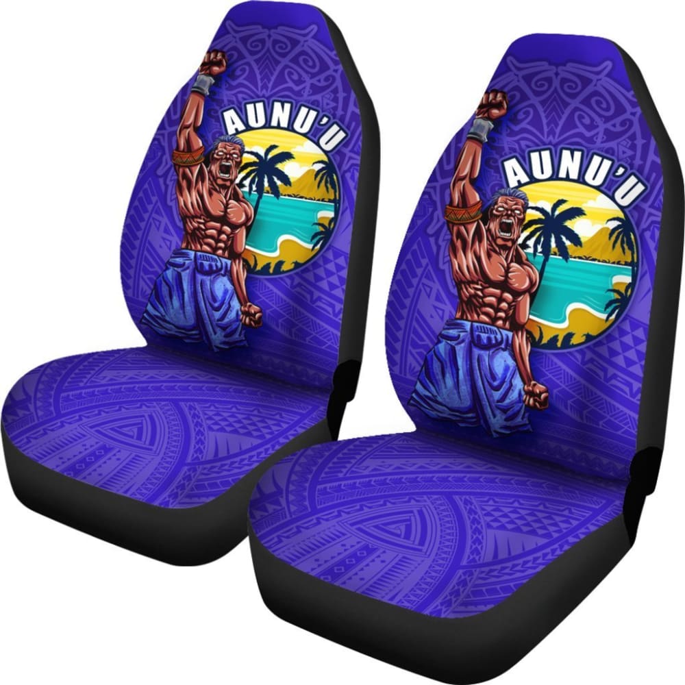 Premium American Samoa Polynesian Car Seat Covers - Aunu'U Island Design (093223) | Durable & Stylish Protection for Vehicles | Perfect for SUVs, Trucks & Family Cars
