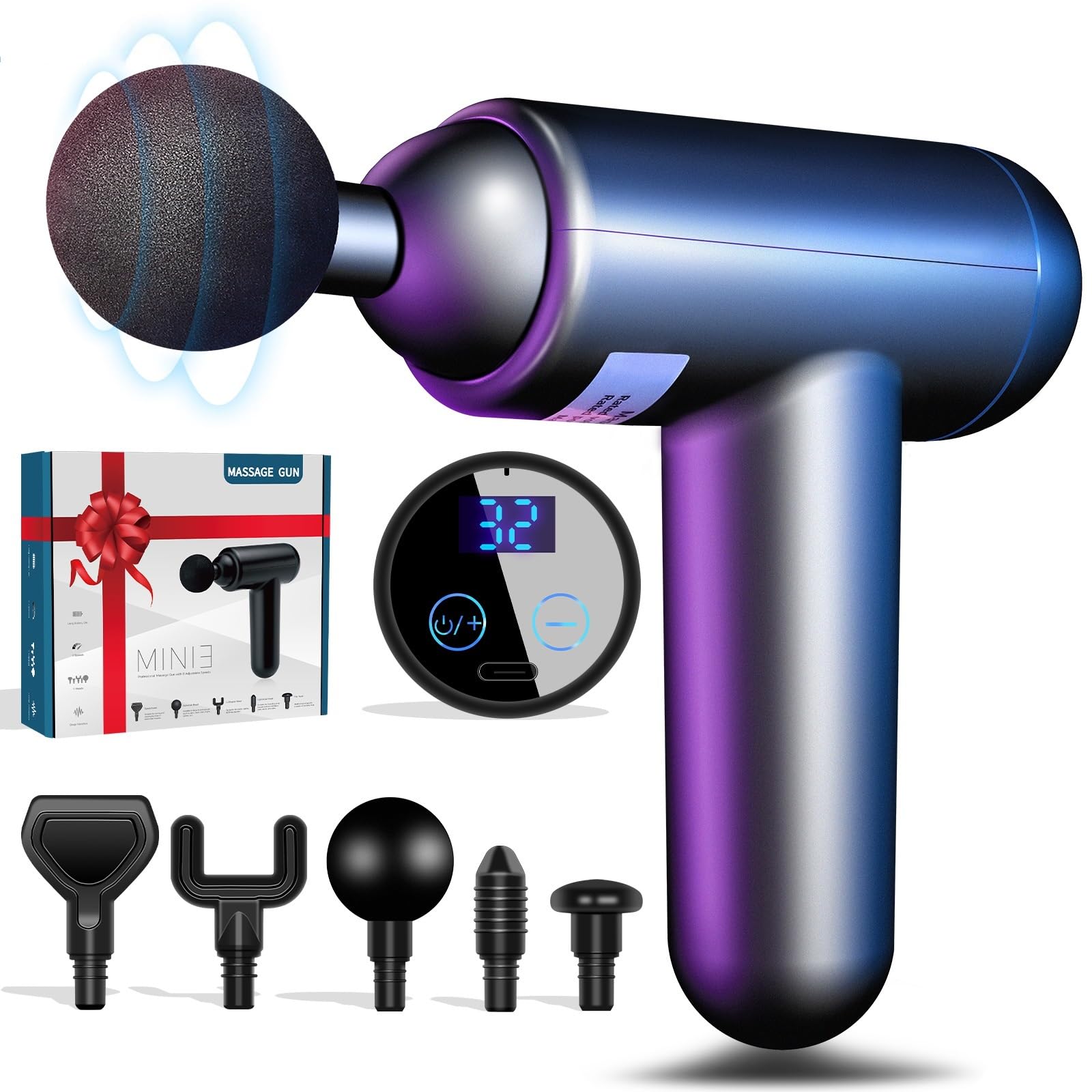**Deep Tissue Massage Gun - Electric Percussion Muscle Massager for Neck, Back, Leg & Shoulder Pain Relief - Handheld Sports Recovery Tool - Perfect Gift for Mother’s Day, Birthday (Men & Women) - Use After Workouts, Gym, or Relaxation at Home**
