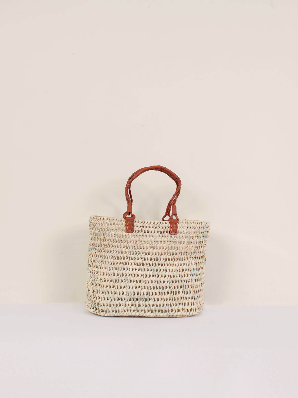 Stylish Pleated Leather Handle Basket in Terracotta - Perfect for Home Decor, Storage & Picnic Accessories