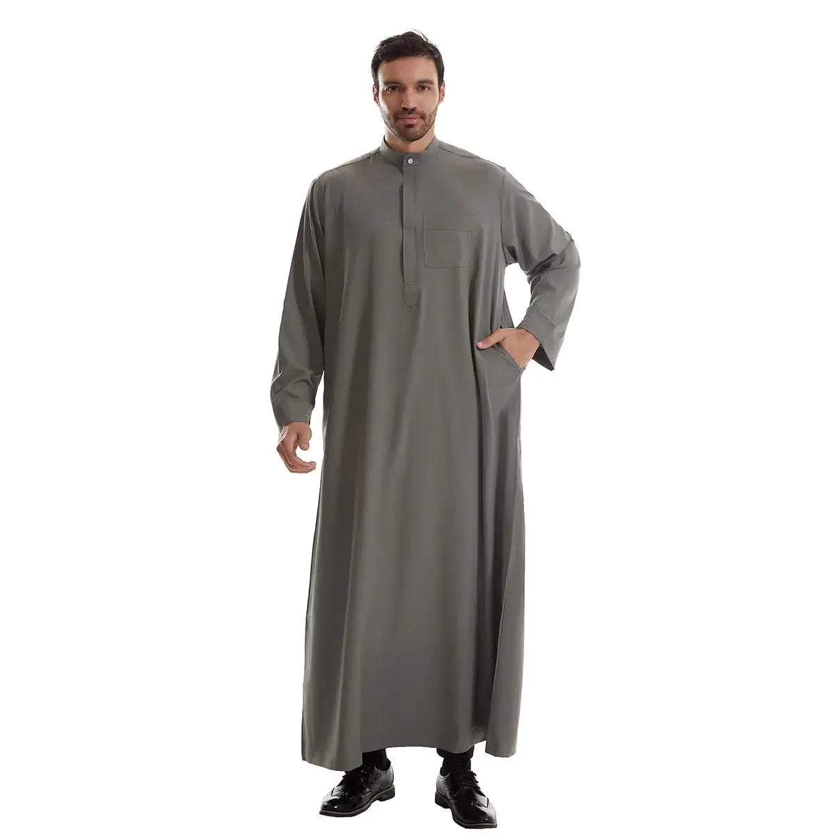 Premium Emirati Kandura Jubbas for Men - Traditional Thobe Thawb with Pocket - Perfect for Eid, Weddings & Formal Occasions
