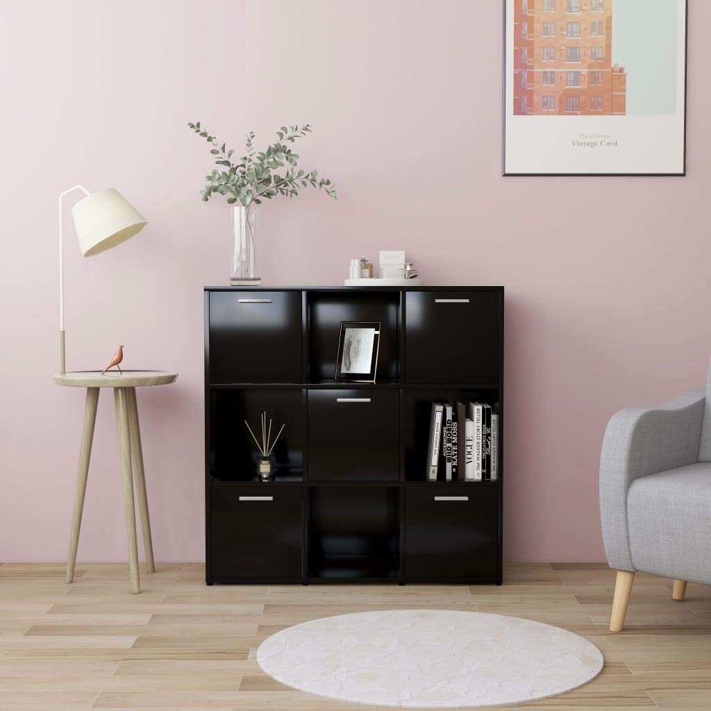 vidaXL Black Bookcase Storage Cabinet - 35.4