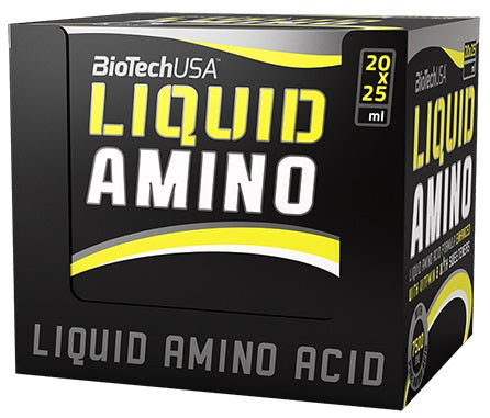 BioTechUSA Liquid Amino Supplement - Orange Flavor, 20 x 25ml Bottles for Muscle Recovery & Energy Boost | Perfect for Post-Workout & Fitness Enthusiasts