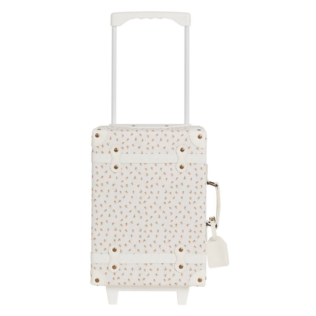 Olli Ella See Ya Suitcase - Leafed Mushroom Design Carry-On Luggage for Kids & Travel | Perfect for Family Trips, School, and Weekend Getaways