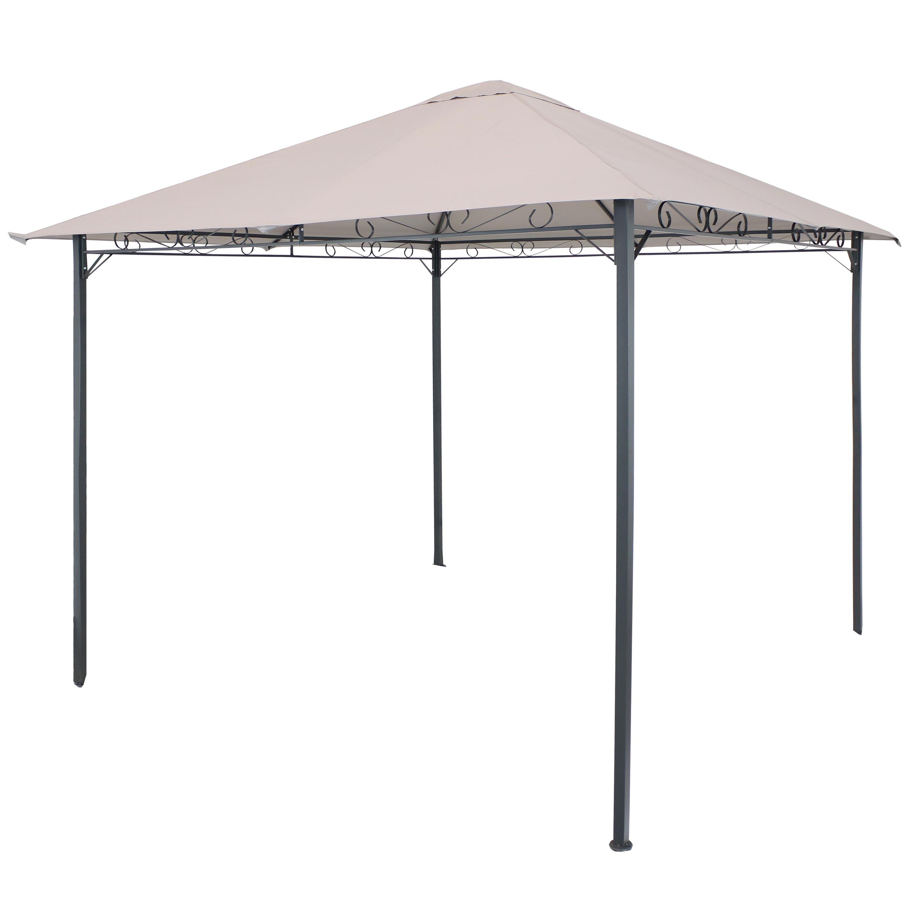 10' x 10' Steel Gazebo with Weather-Resistant Canopy - Outdoor Patio, Garden, Backyard Shade Shelter for Parties & Relaxation