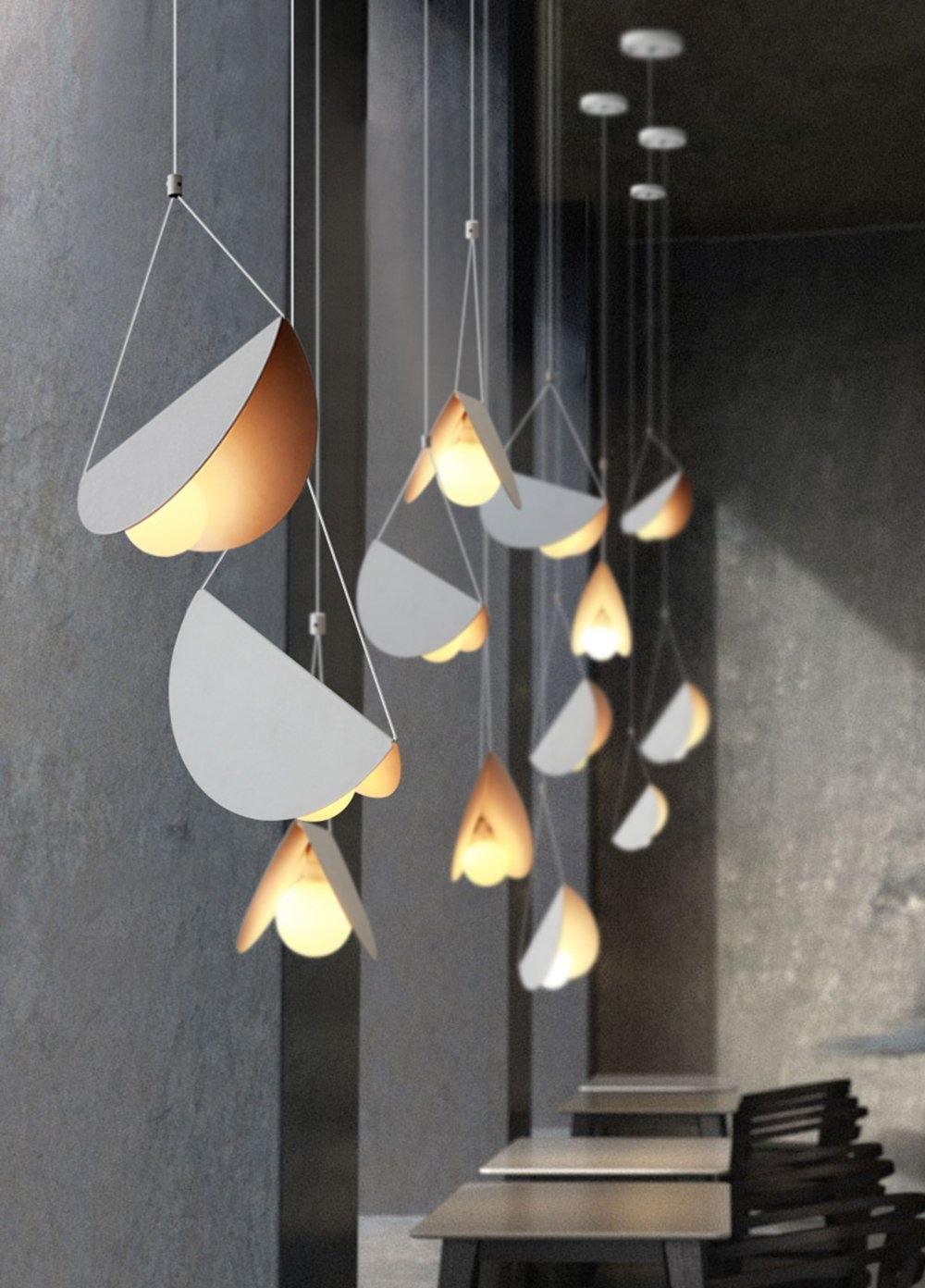 Modern Glider Pendant Light - Sleek Hanging Fixture for Kitchen Island, Dining Room & Bedroom - Adjustable Height LED Chandelier with Industrial Design