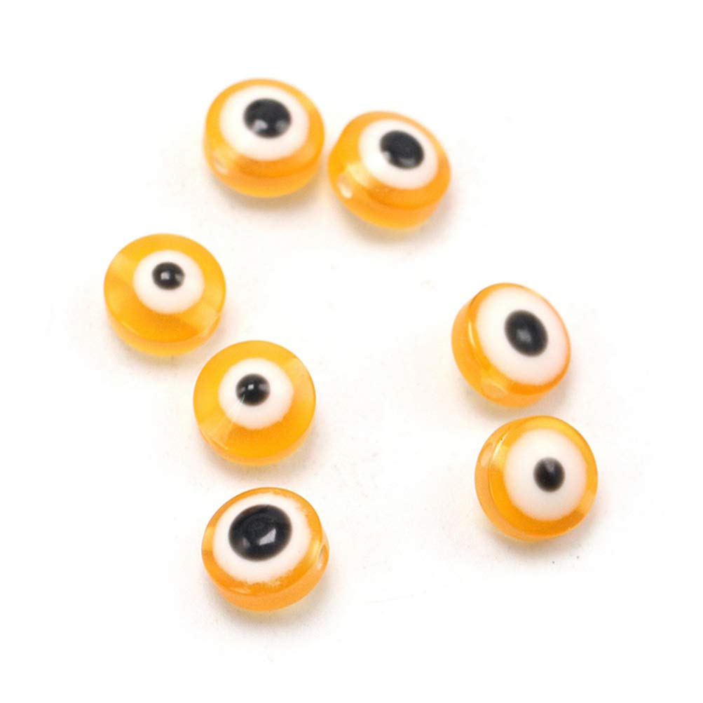 100pcs Evil Eye Resin Charms - Blue Ojo Turco Necklace Pendants for Jewelry Making, Wall Hanging Decor, Car Accessories, Wedding & Animal Theme Crafts - DIY Bracelet Kit & Handmade Necklace Supplies for Home, Office, and Gift Giving