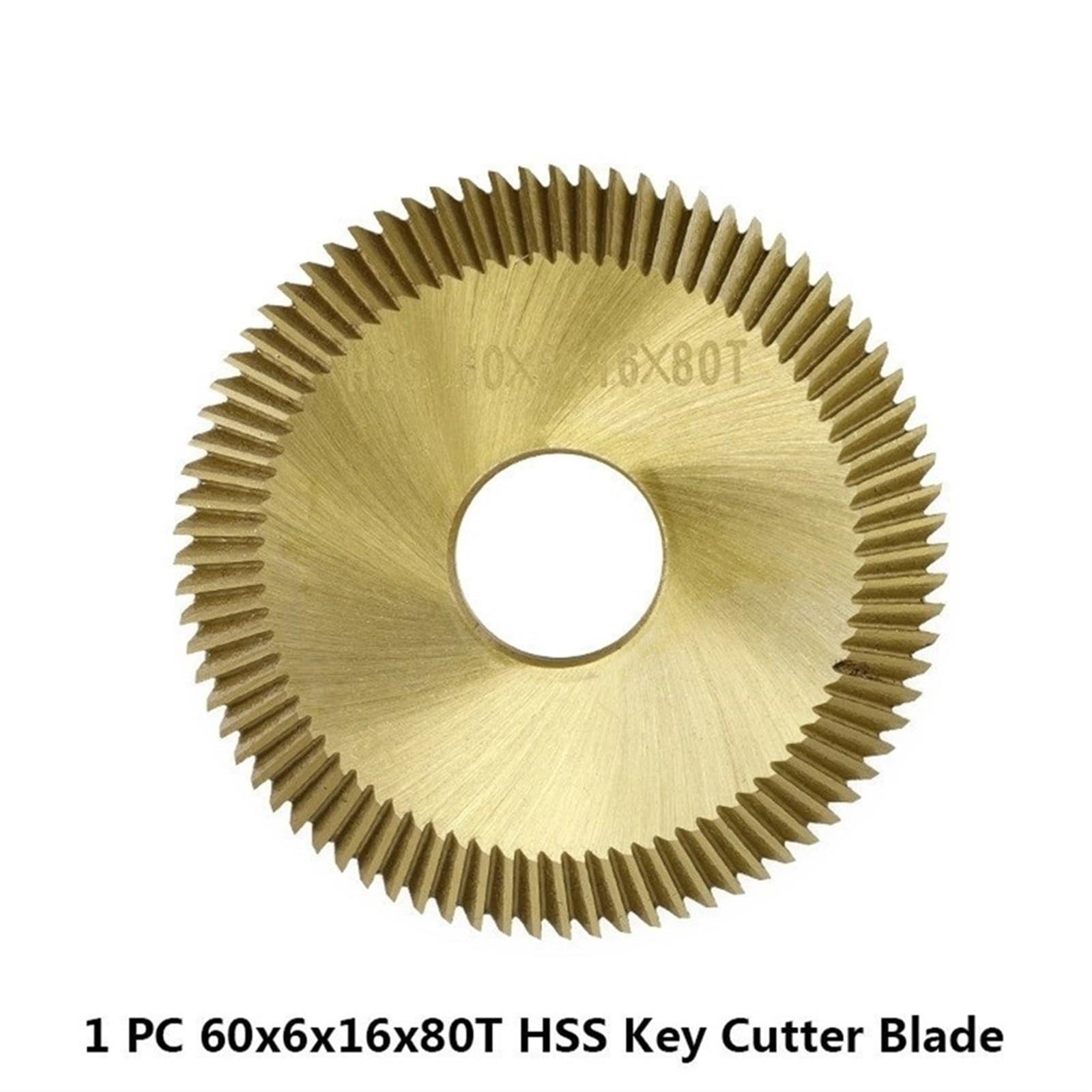 High-Speed Steel (HSS) Key Cutter Blade 60x6x16x80T - Professional Circular Key Milling Cutter for Horizontal Key Copy Machines - Durable Locksmith Tools for Key Duplication & Precision Cutting - Perfect for Commercial Locksmiths, Hardware Stores & Security Professionals