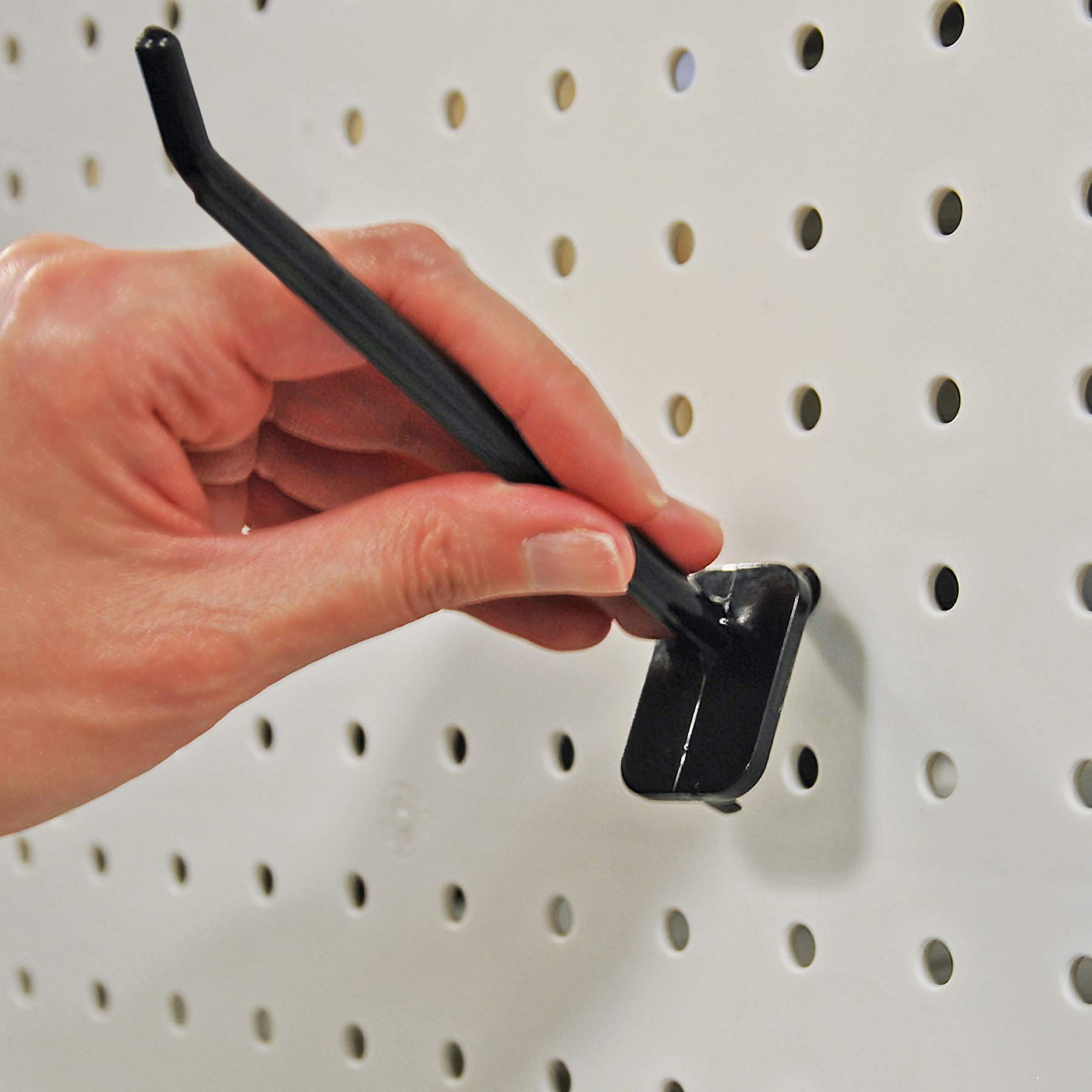 50 Pack Black Pegboard Hooks - 6