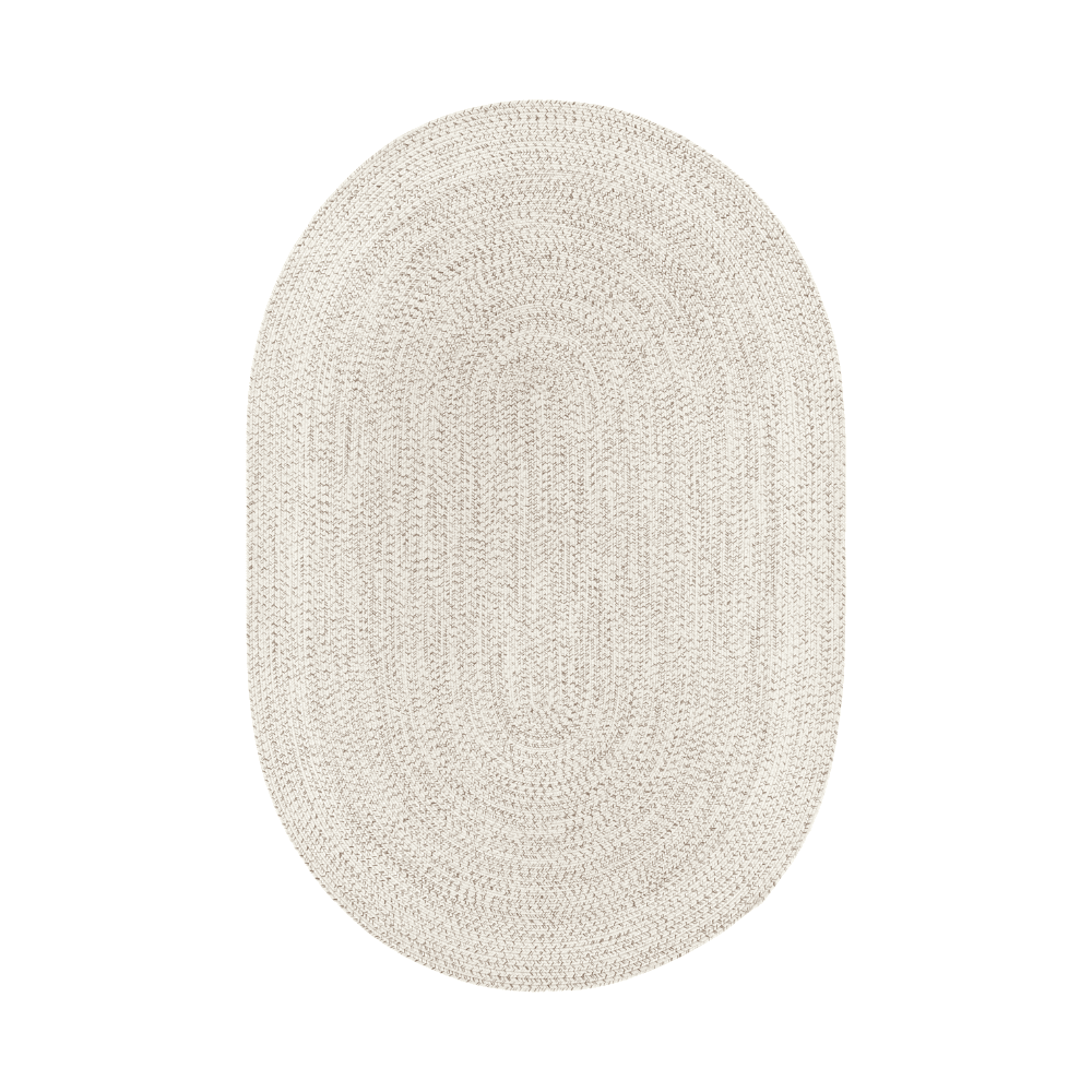 Premium Machine-Woven Outdoor Rug for Patio & Deck - Chesapeake Bay Design in Cream | Water-Resistant & Durable for Outdoor Use - Perfect for Backyard, Poolside & Garden Decor
