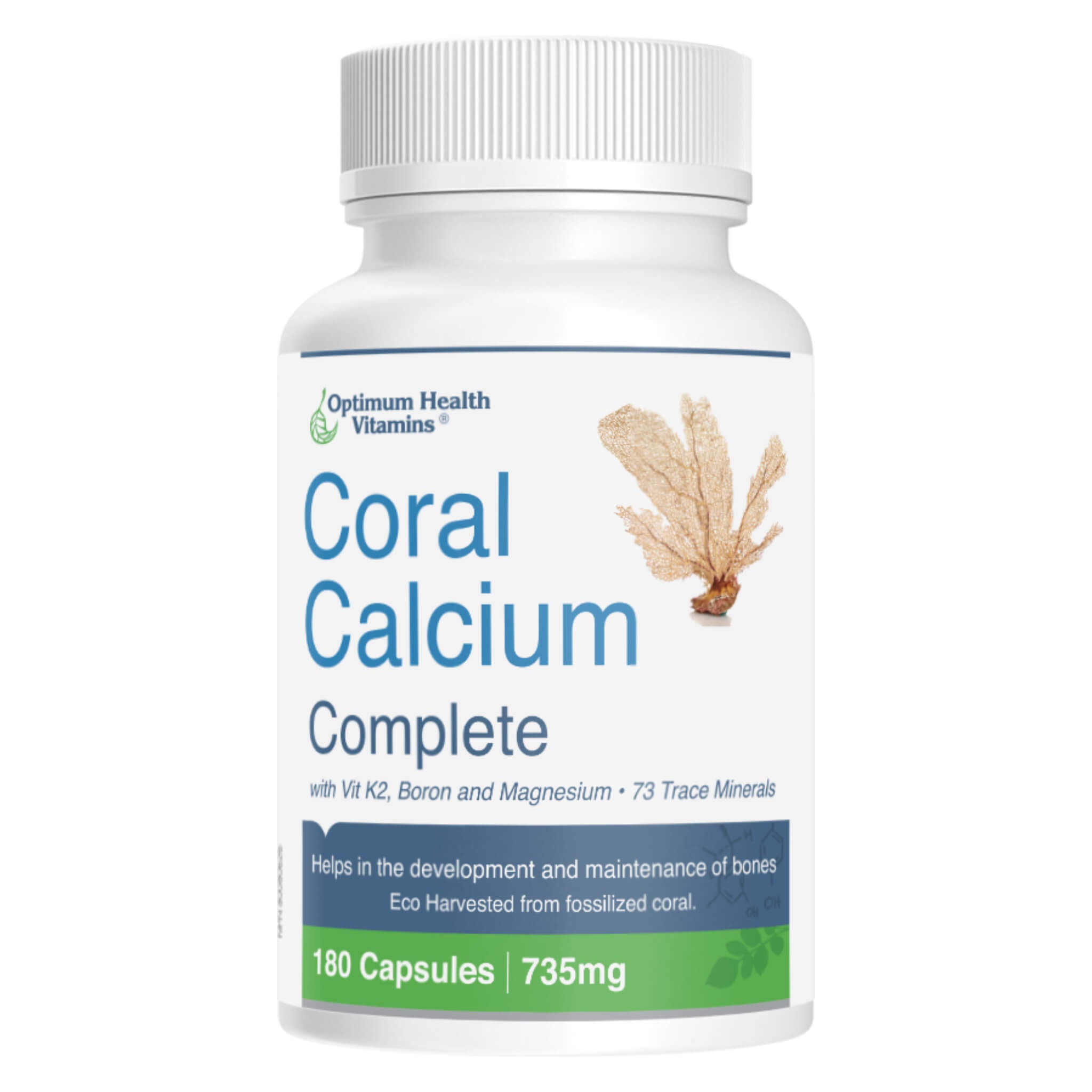 Premium Coral Calcium Supplement - 100% Natural & Pure for Bone Health & Immune Support - Ideal for Adults & Seniors - Perfect for Daily Wellness & Joint Care
