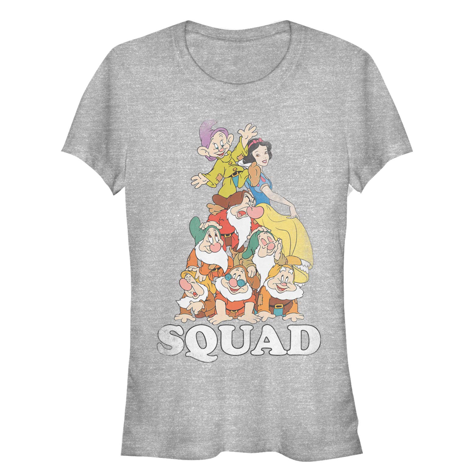 Fifth Sun Junior's Snow White and The Seven Dwarfs Graphic T-Shirt for Girls | Disney Princess Cartoon Tee | Casual Wear & Costume Party Outfit