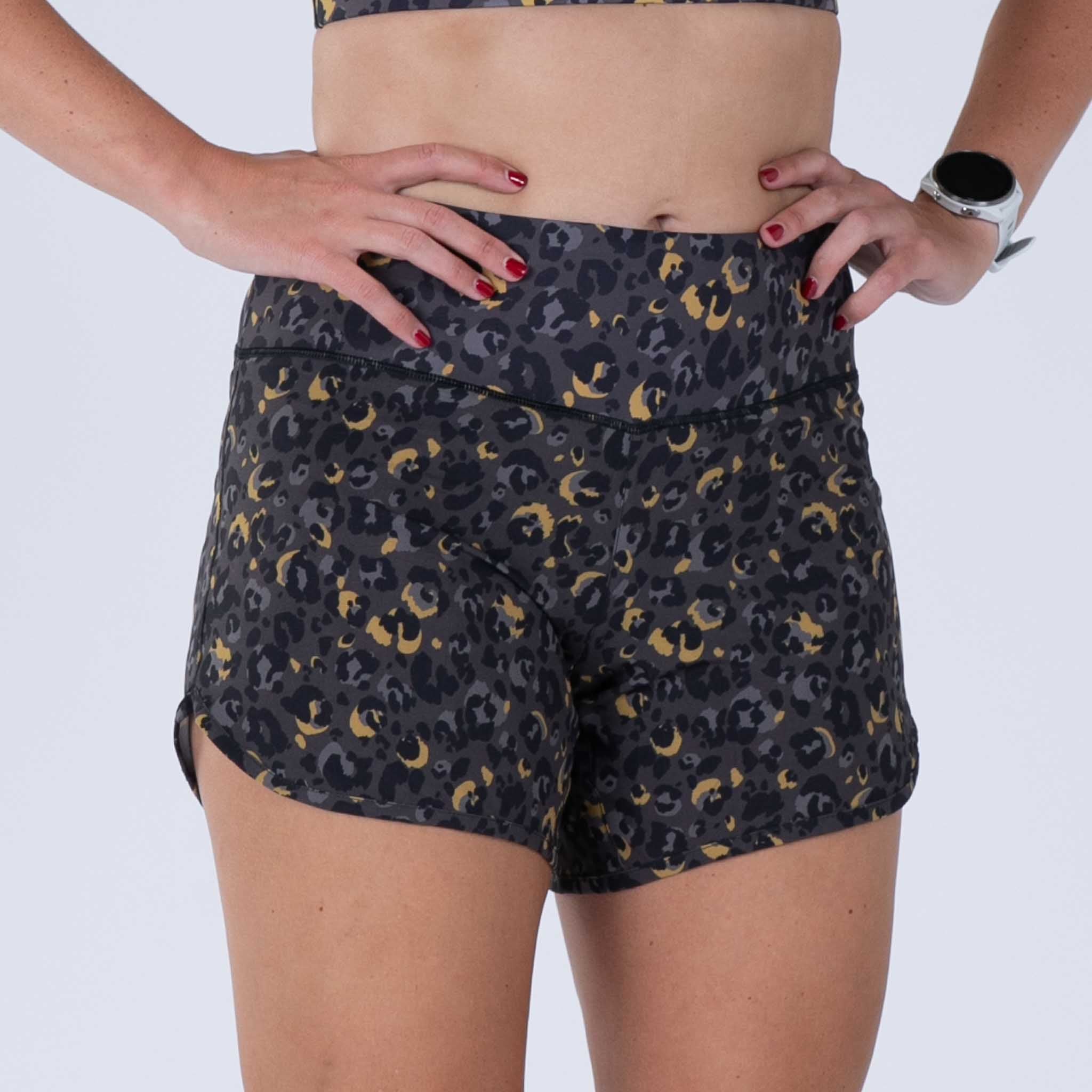 Women's Running Shorts - Cheetah Print Athletic Shorts for Workouts & Gym | Lightweight & Breathable for Jogging, Yoga & Fitness
