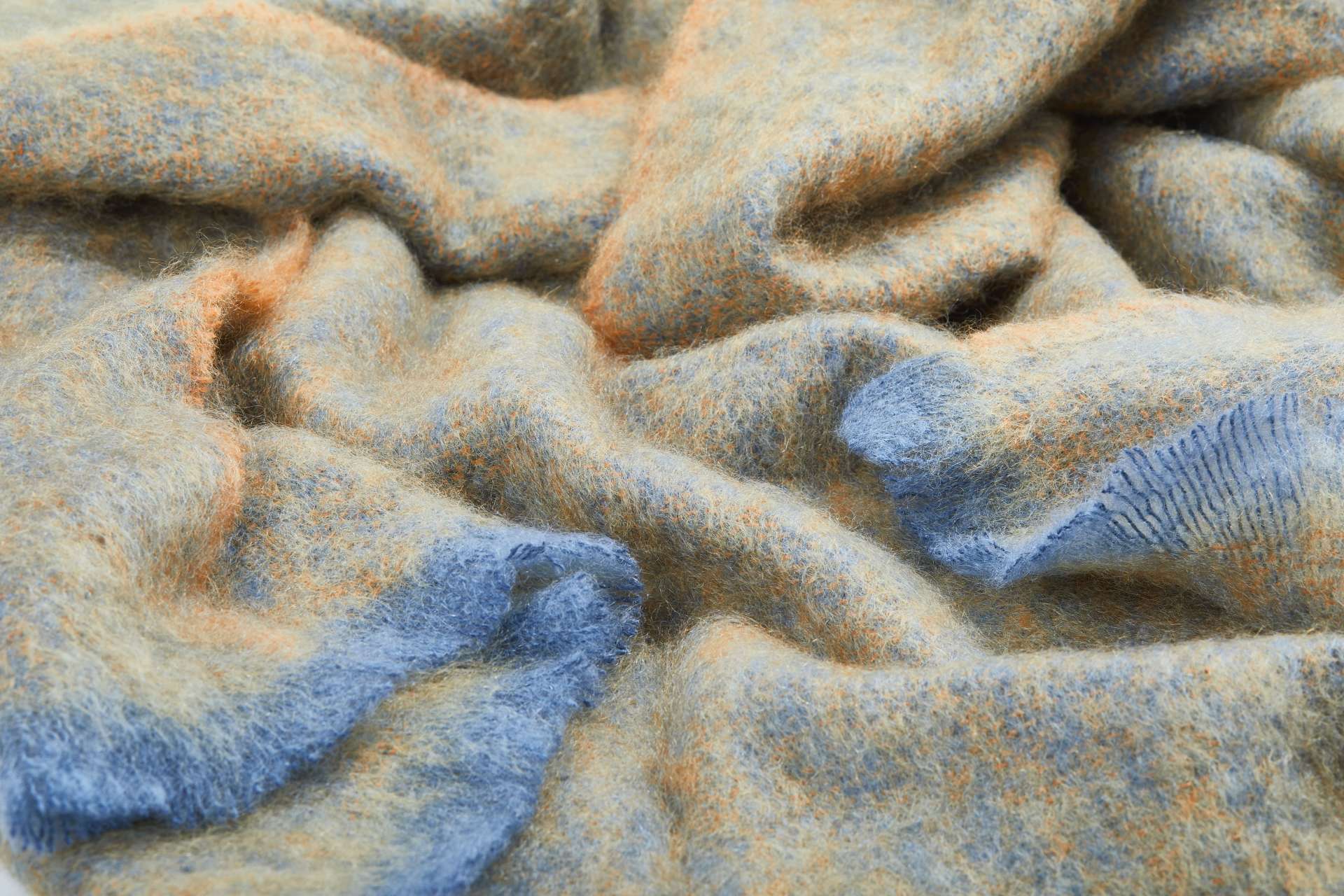 Luxury Ochre Clash Mohair Throw Blanket - Soft & Warm Knitted Blanket for Sofa, Bed & Couch - Perfect for Cozy Evenings & Home Decor