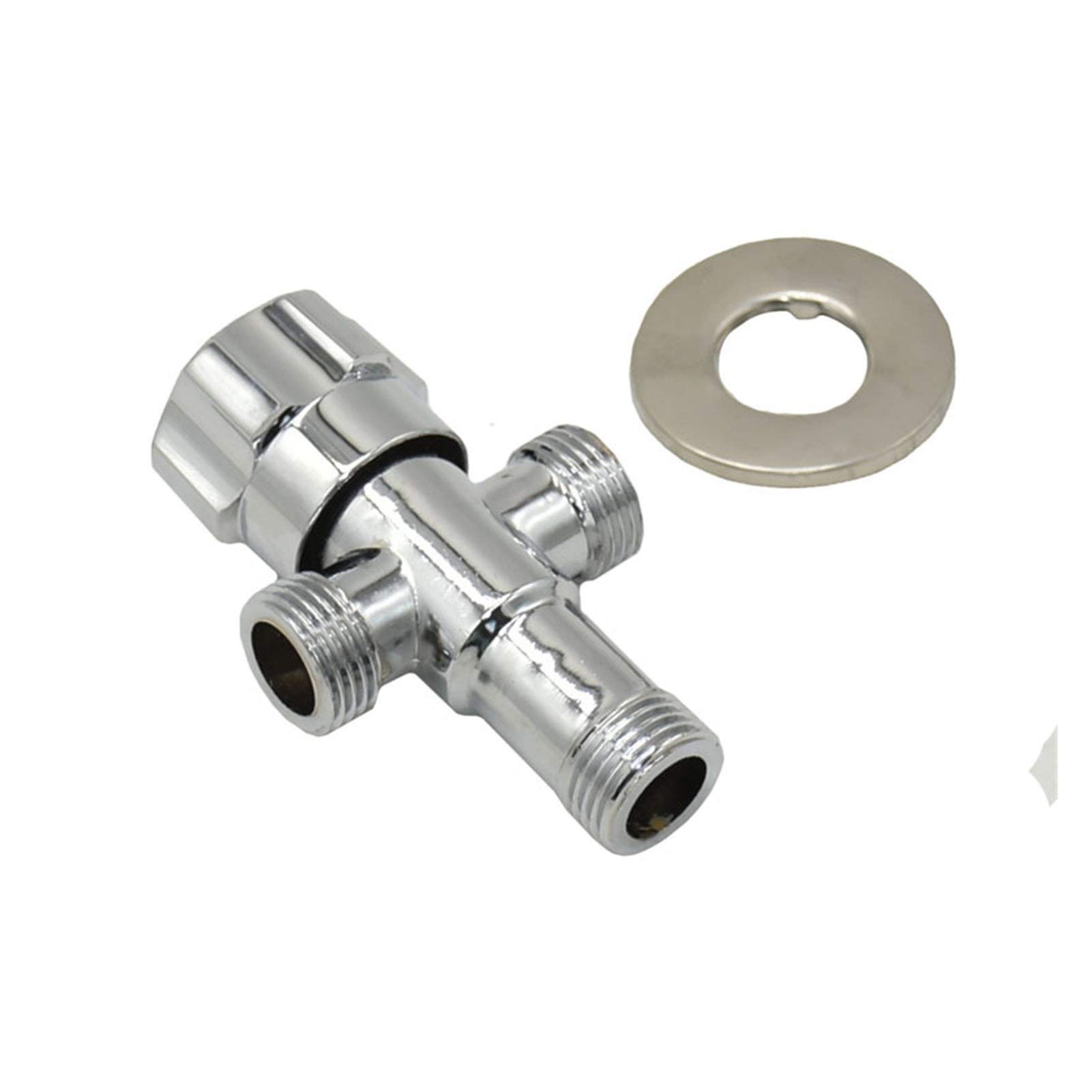 MANHONG 1/2 Inch Metal Garden Tap Water Distributor - 2-Port & 3-Port Irrigation Valve with Male Thread, Bathroom Hose Connector (3-Way) | Perfect for Lawn Sprinklers, Botanical Gardens & Outdoor Watering Systems