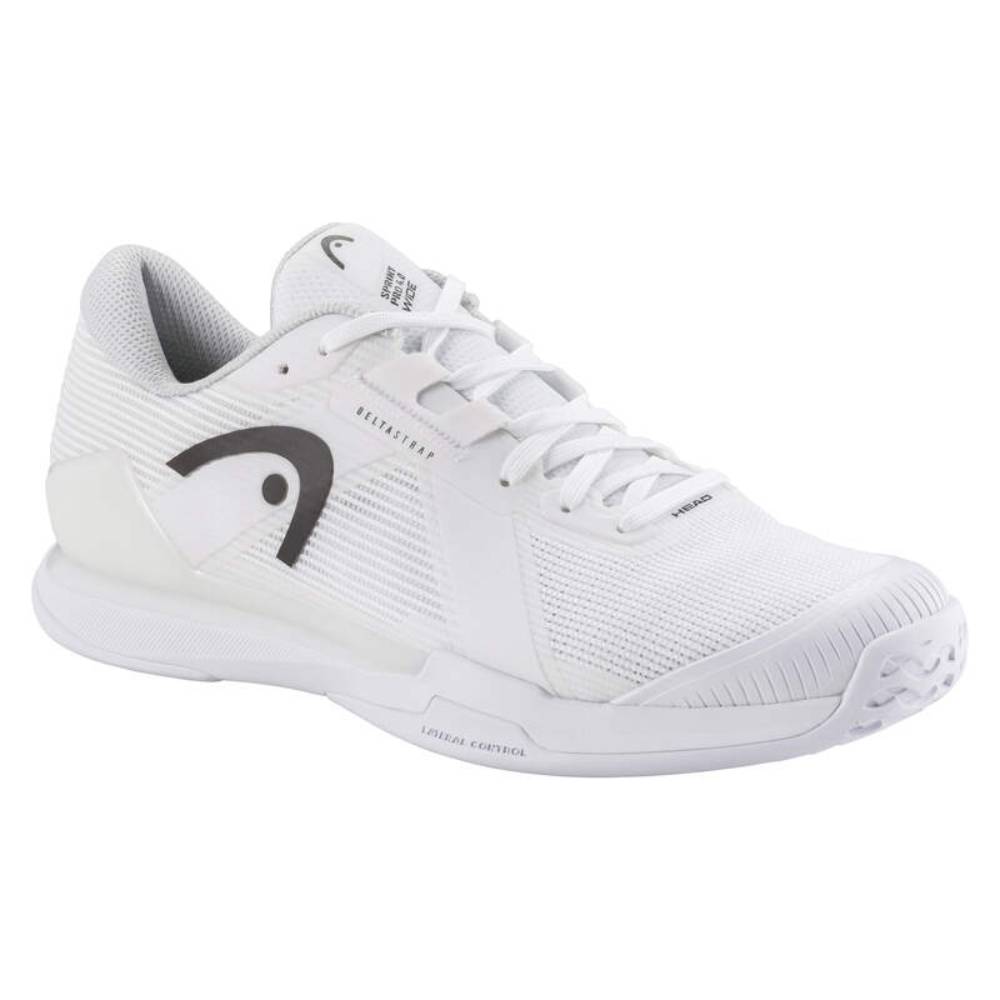Head Sprint Pro 4.0 Wide Men's Tennis Shoes - White/Black - Lightweight Performance Court Shoes for Tennis, Pickleball & Casual Wear