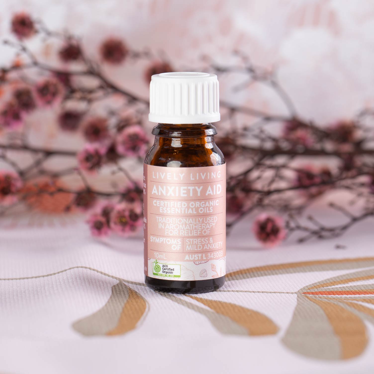 Certified Organic Anxiety Relief Essential Oil - 10ml - Natural Stress & Anxiety Relief for Aromatherapy, Meditation & Relaxation