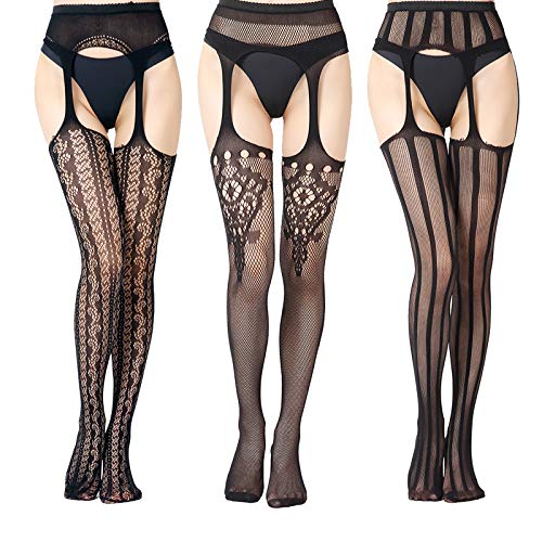 Black Suspender 3 Pairs
