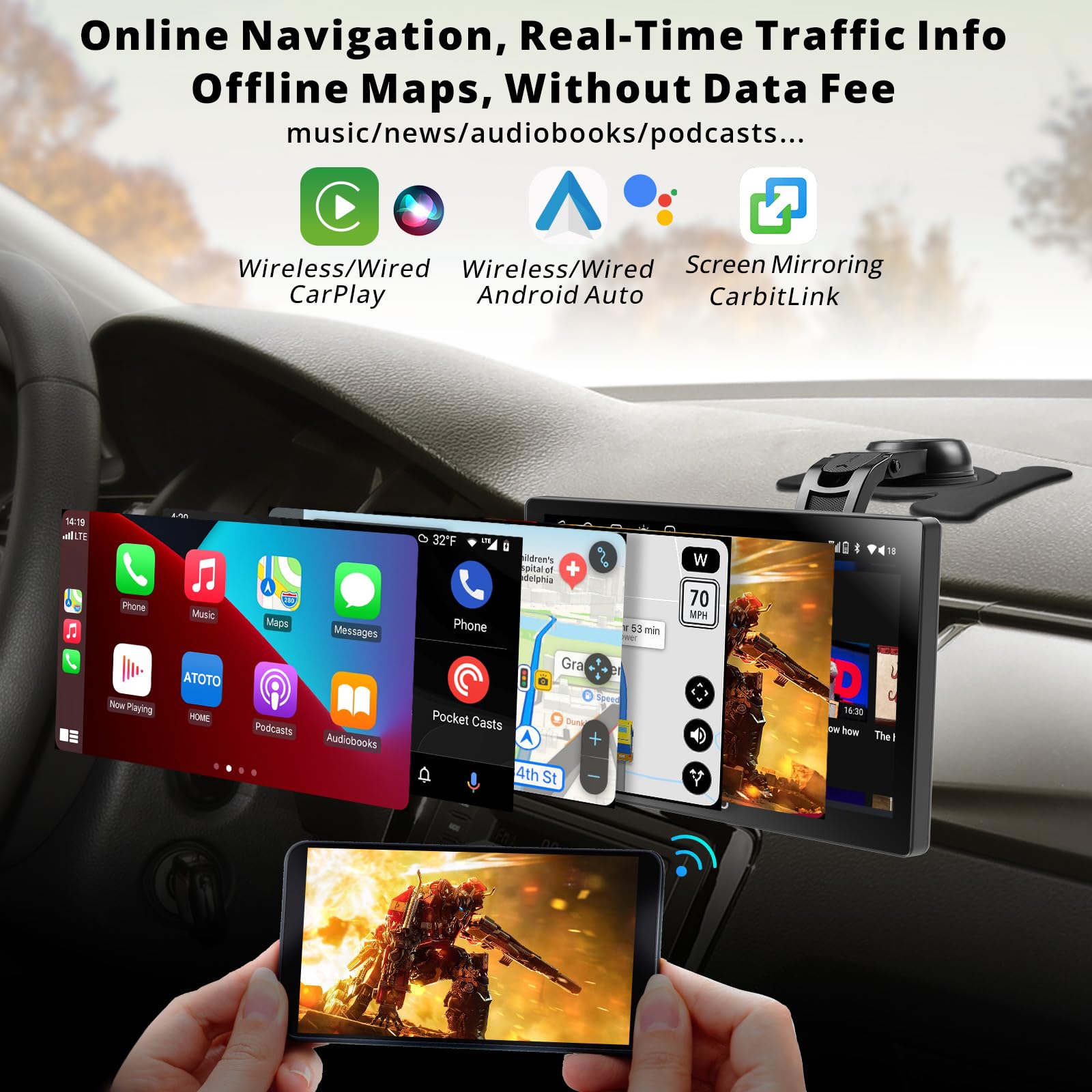 ATOTO P9 Portable GPS Navigation System - 7