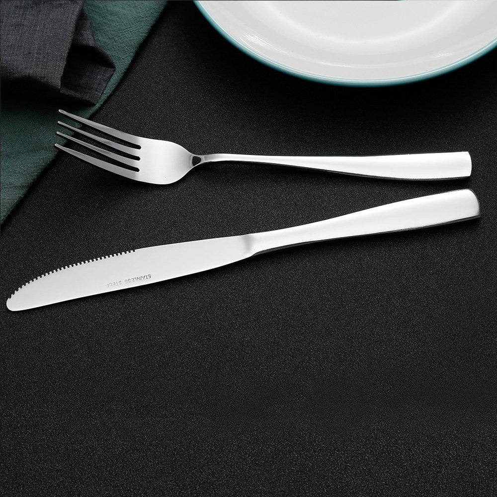 Premium 12-Piece Stainless Steel Dinner Knife Set - Rustproof & Durable Cutlery for Steak, Seafood & Everyday Dining - Elegant Tableware for Restaurants, Weddings & Home Entertaining