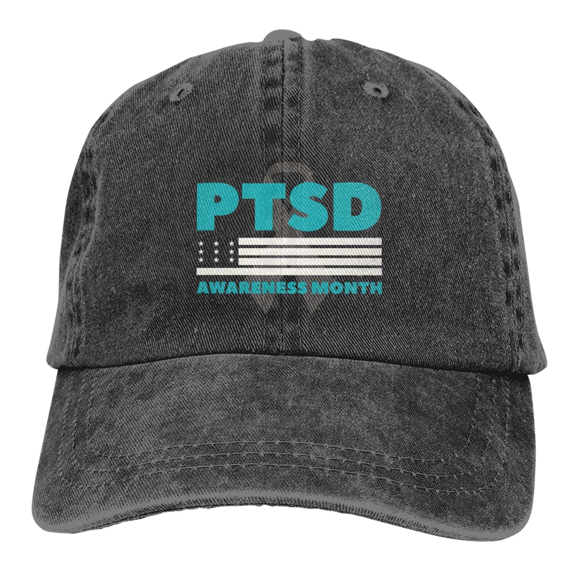 PTSD Awareness Baseball Cap - Adjustable Outdoor Sun Hat for Men & Women, Washable Cowboy & Fishing Hat with Snapback Closure - Perfect for Hiking, Camping, and Daily Sun Protection