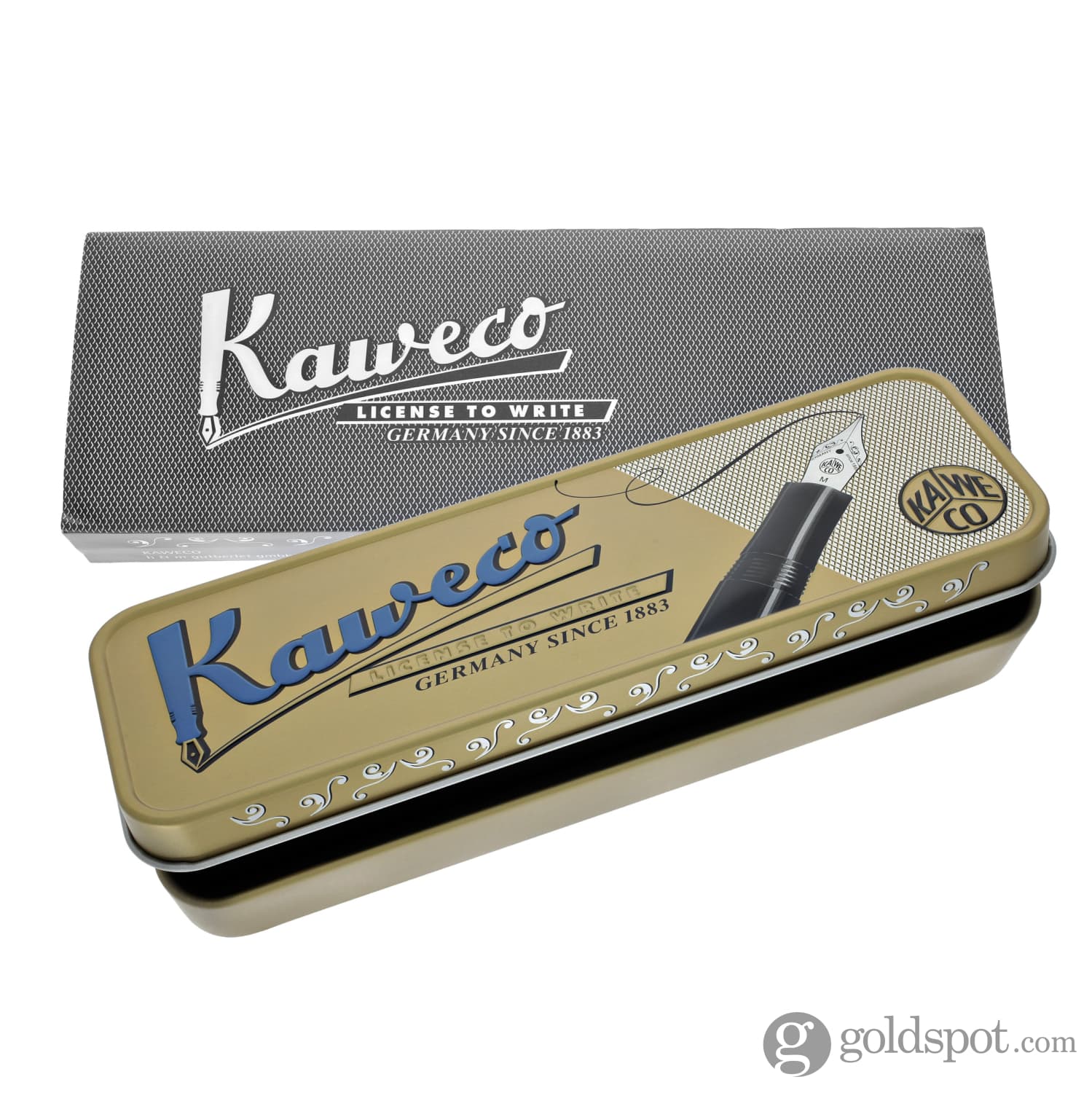 Kaweco Dia2 Rollerball Pen - Premium Black Fountain Pen with Gold Trim for Writing, Journaling & Office Use