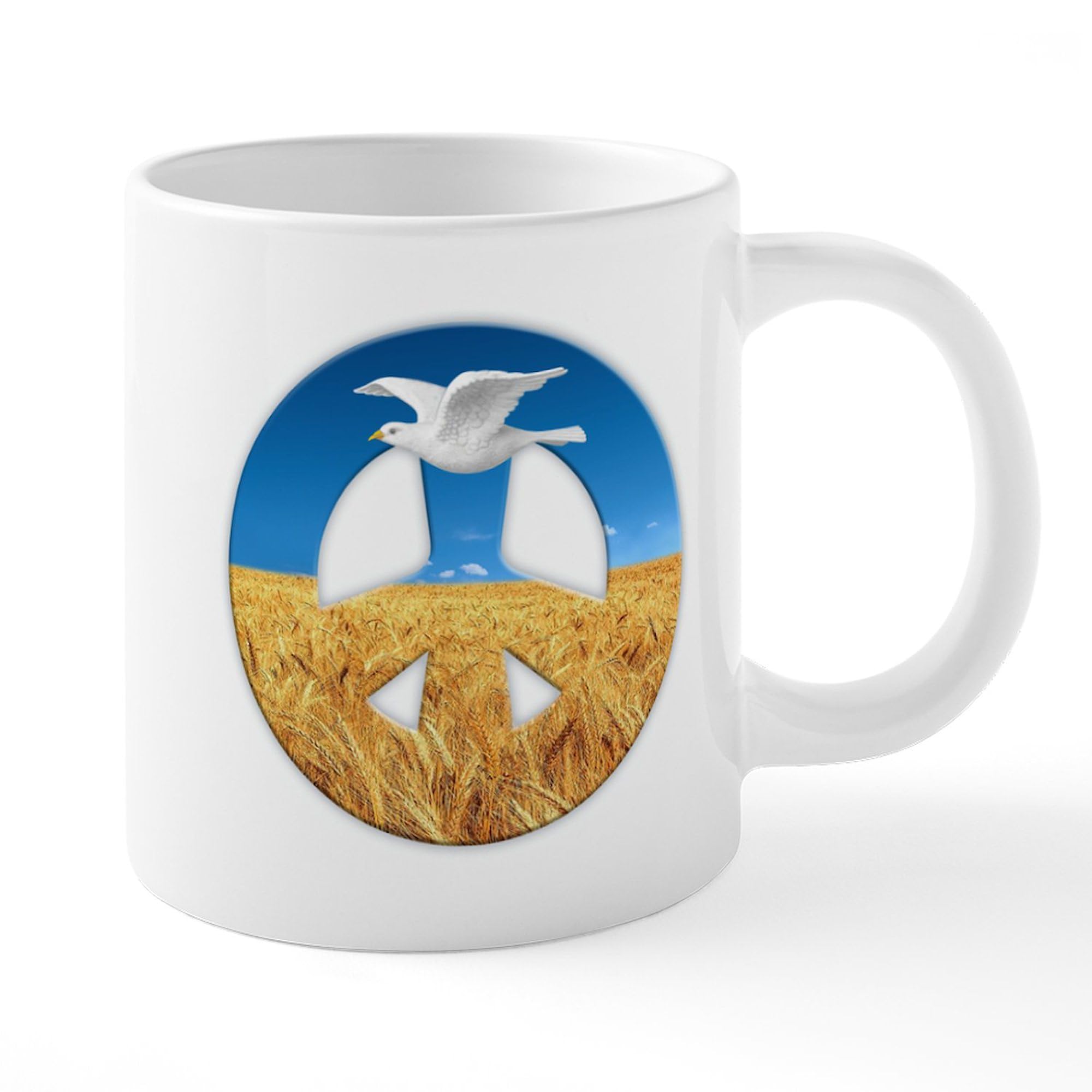 Peace in Ukraine 20oz Ceramic Coffee Mega Mug - Large Insulated Travel Tumbler for Hot & Cold Drinks - Perfect for Home, Office, Commute & Gifts