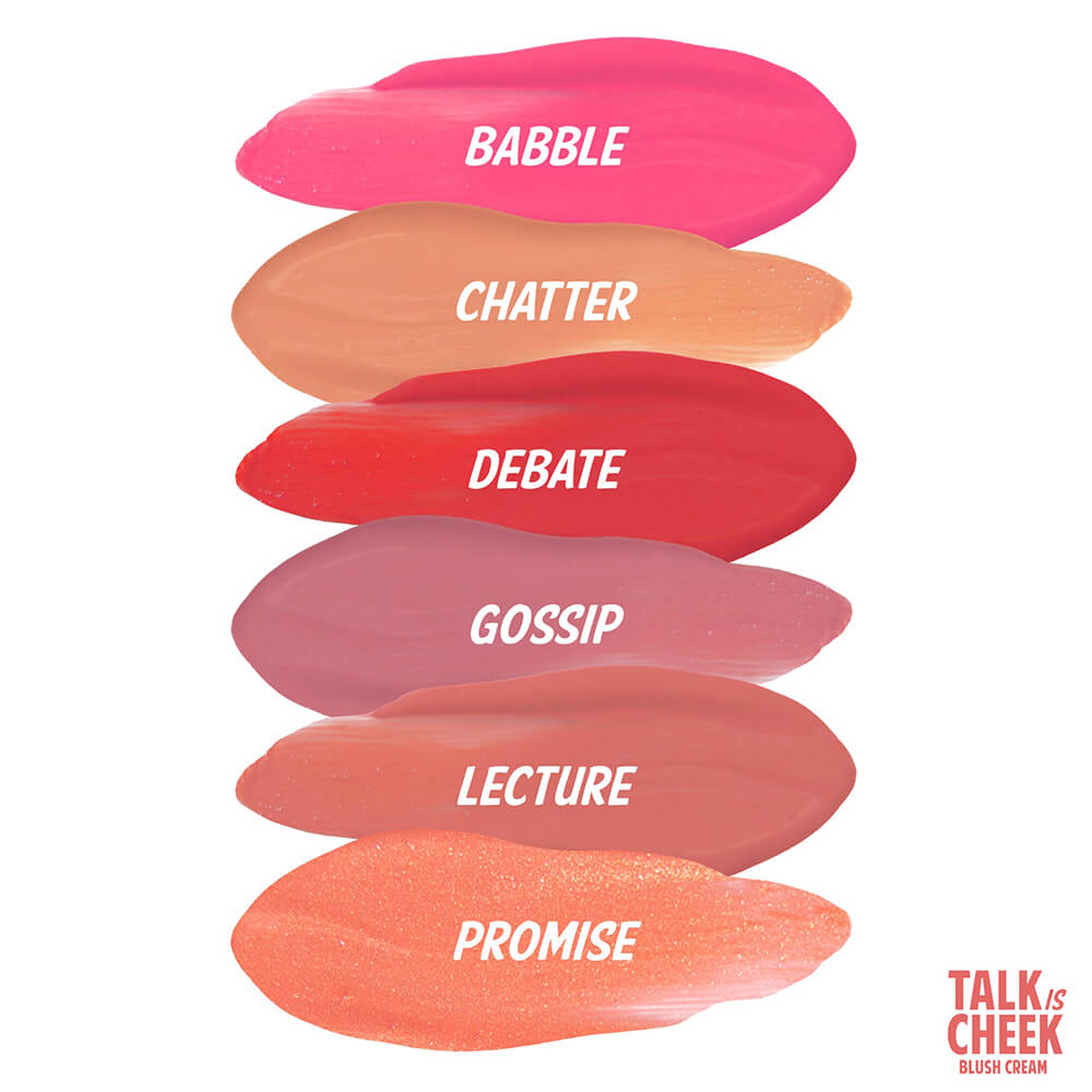 The Balm Cosmetics Talk is Cheek Blush Cream - Long-Lasting Cream Blush for Natural Flush & Contouring - Perfect for Everyday Makeup & Special Occasions