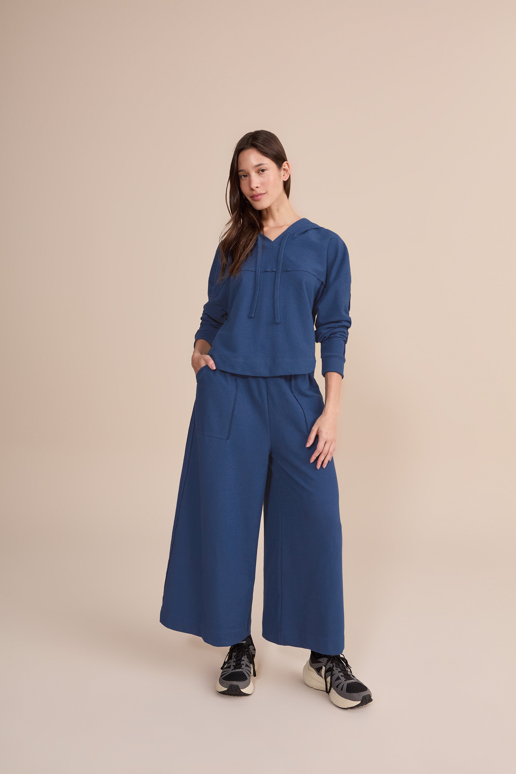 Soft Pure Wide Leg Cropped Pants for Women - Comfortable High Waisted Lounge Pants - Perfect for Yoga, Travel & Casual Wear