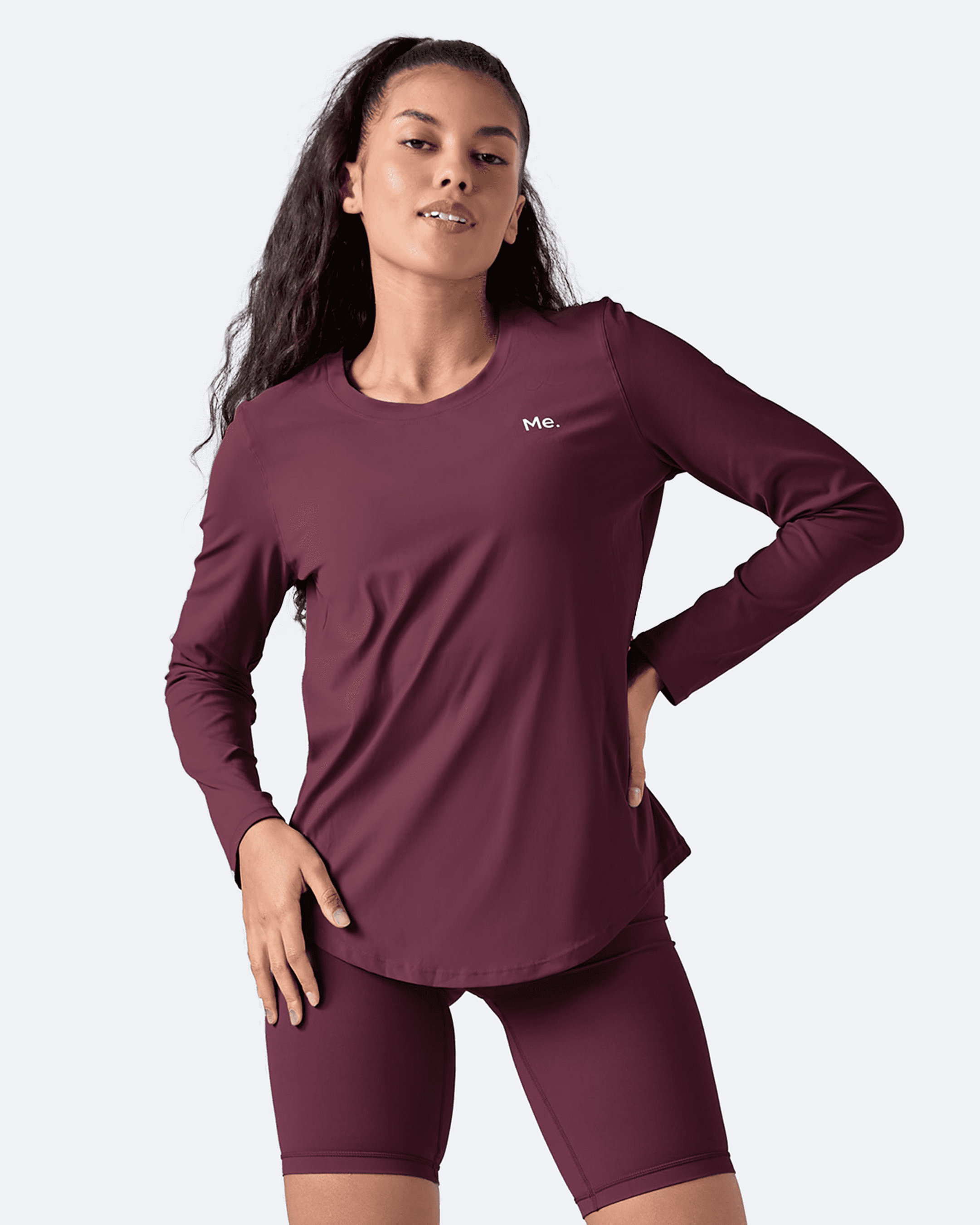 Elegant Burgundy Long Sleeve Blouse for Women - Soft Stretch Comfortable Office Wear & Casual Outfits | Perfect for Work, Dating, and Special Occasions