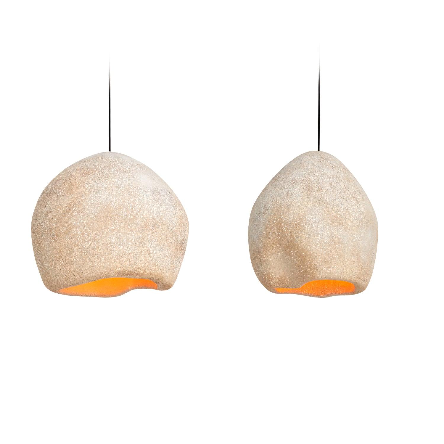 Modern Crete Pendant Lamp - Handcrafted Glass Ceiling Light Fixture for Dining Room, Kitchen, or Bedroom Decor