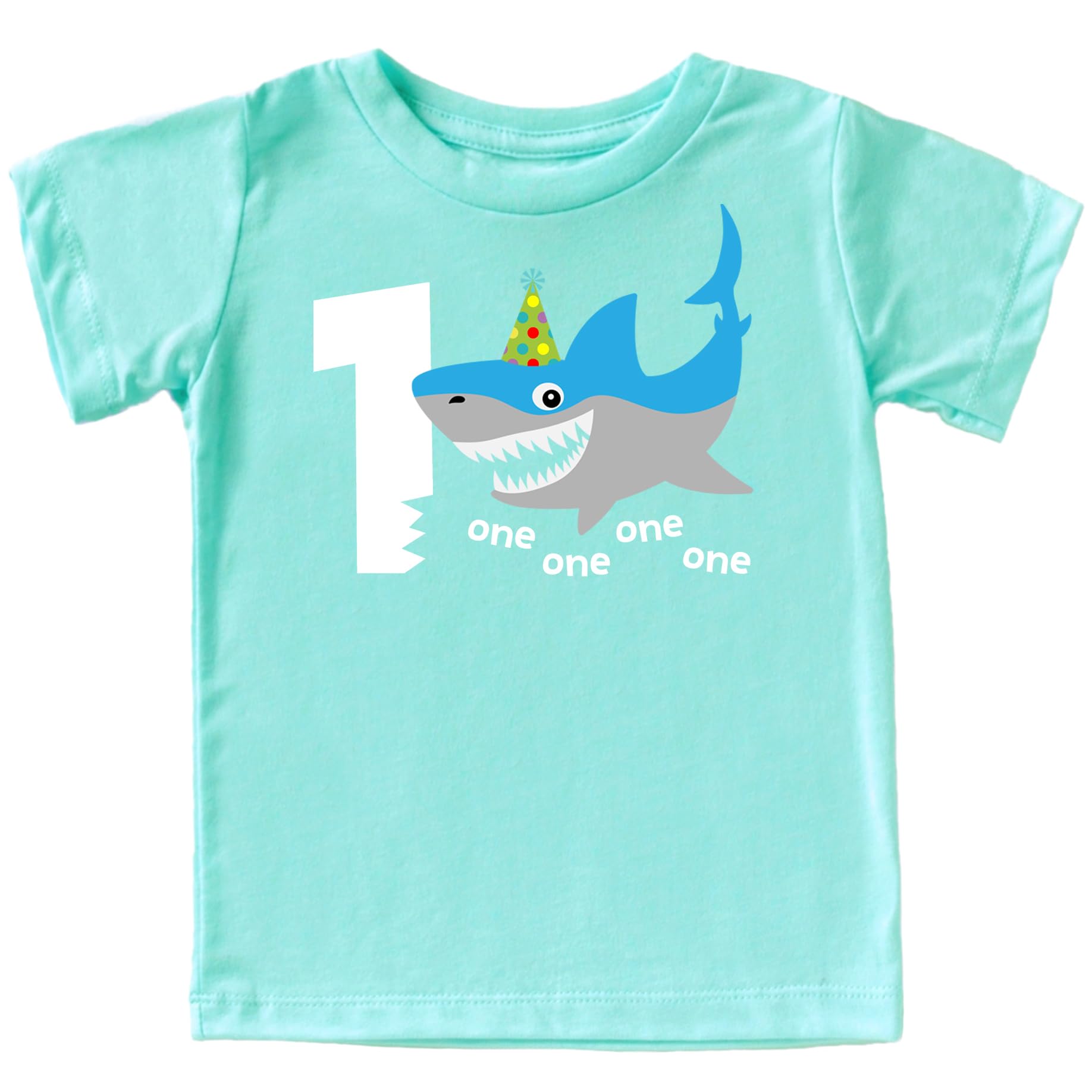 Olive Loves Apple Shark 1st Birthday Outfit for Baby Boys | Cute Shark Themed First Birthday Shirt | Perfect for Birthday Parties & Photo Shoots